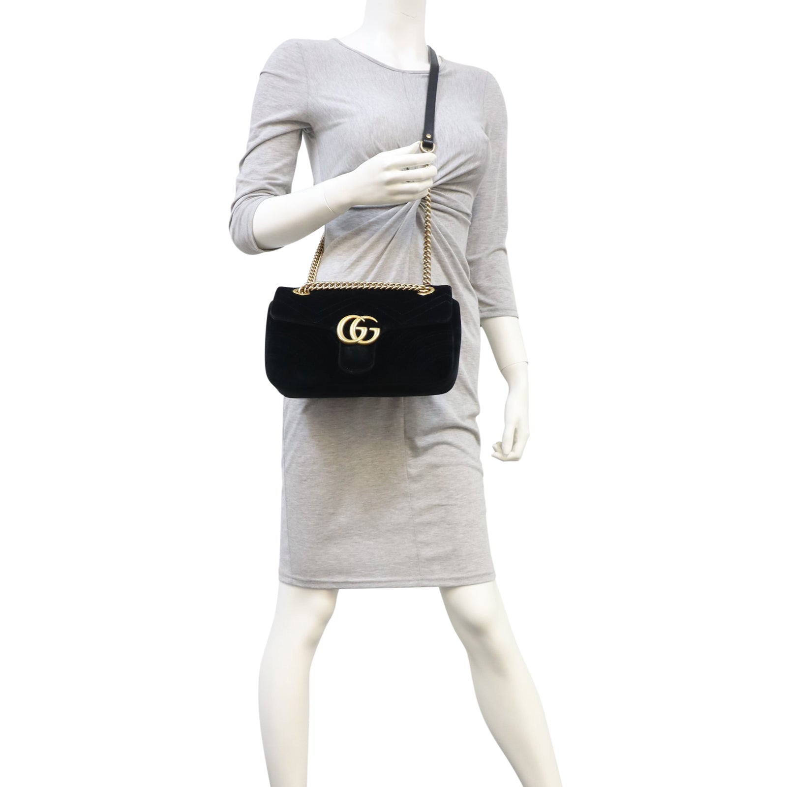 Gucci GG Marmont Velvet Small Shoulder Bag