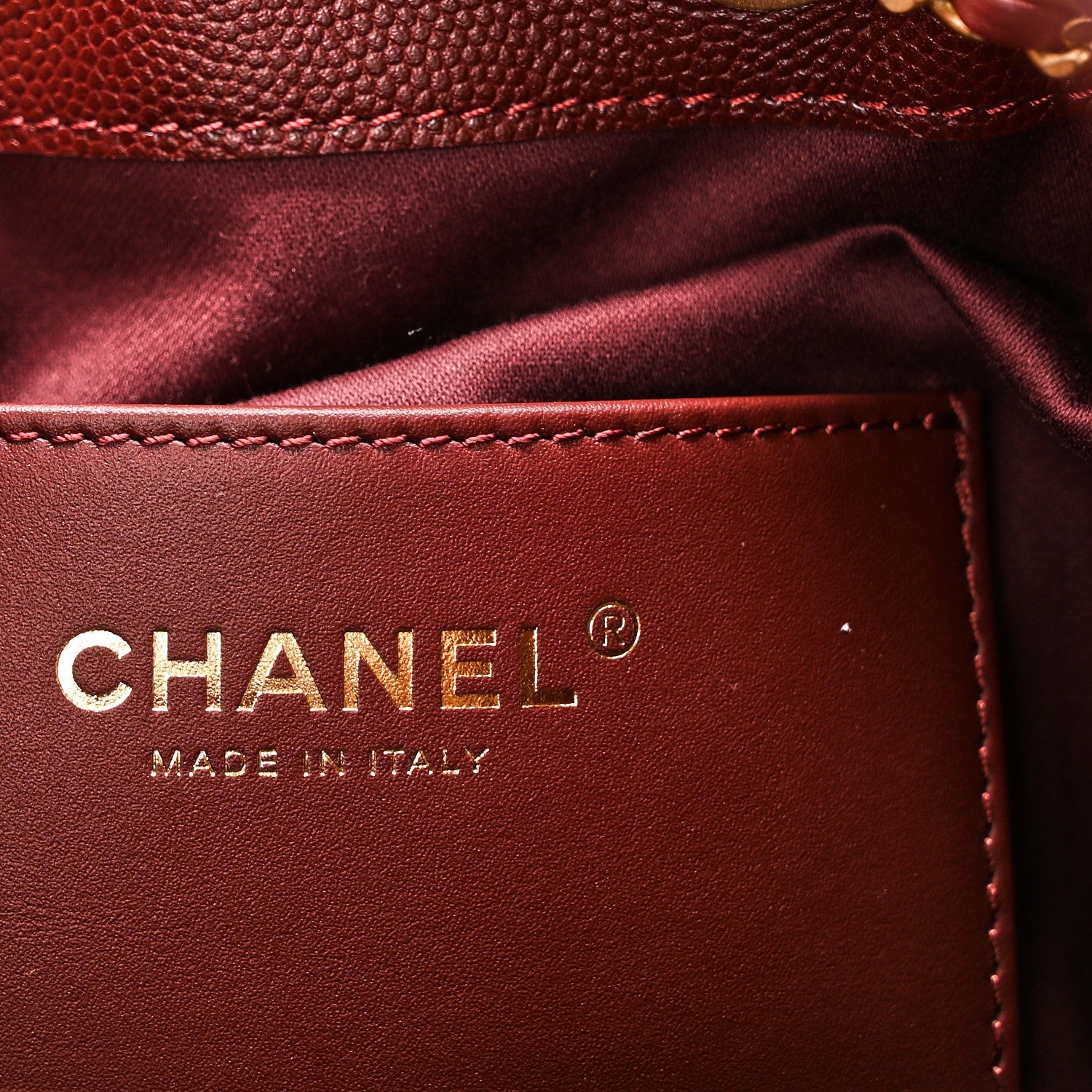 Caviar Quilted Small Chanel 25 Handbag Burgundy