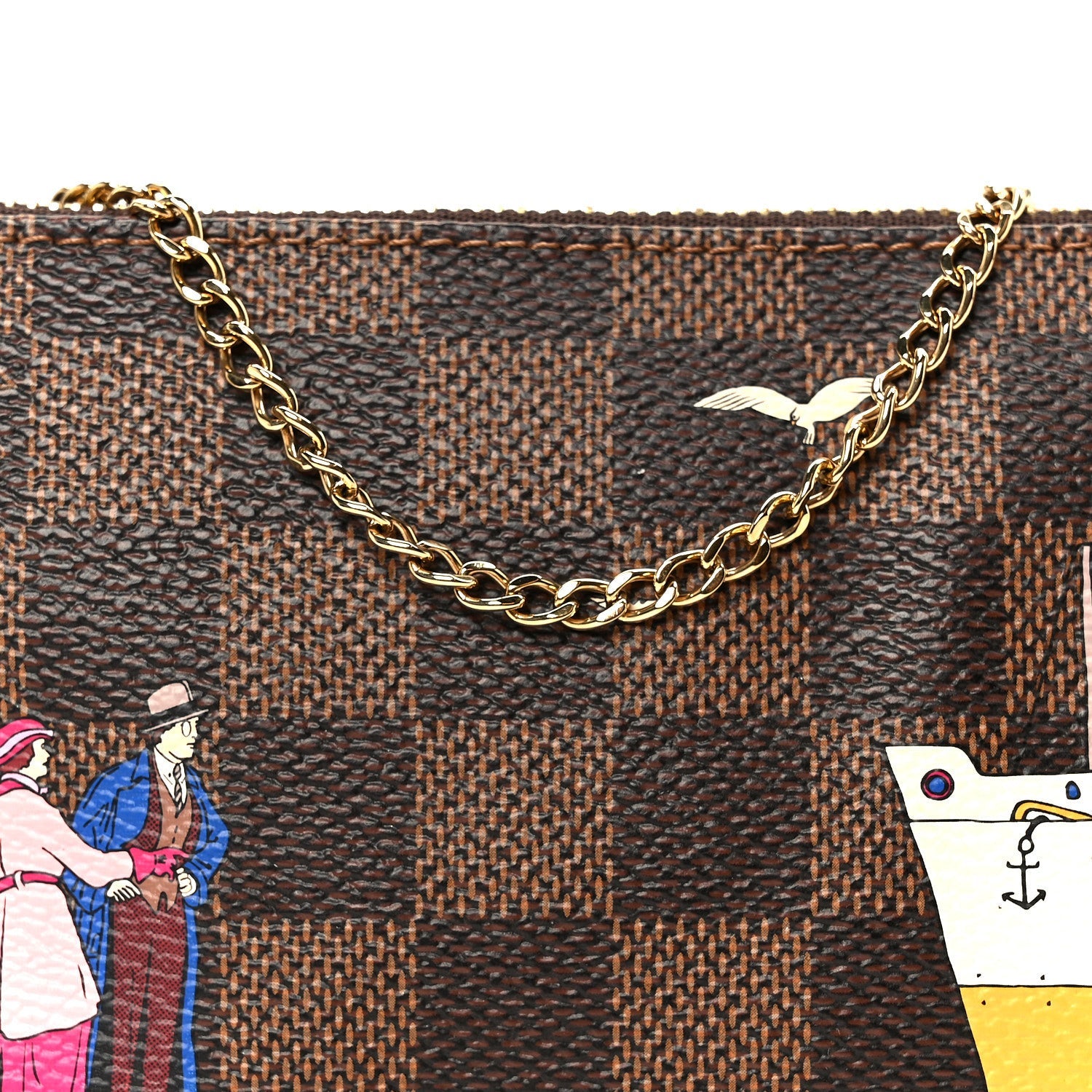 Damier Ebene 2016 Christmas Animation Mini Pochette Accessories