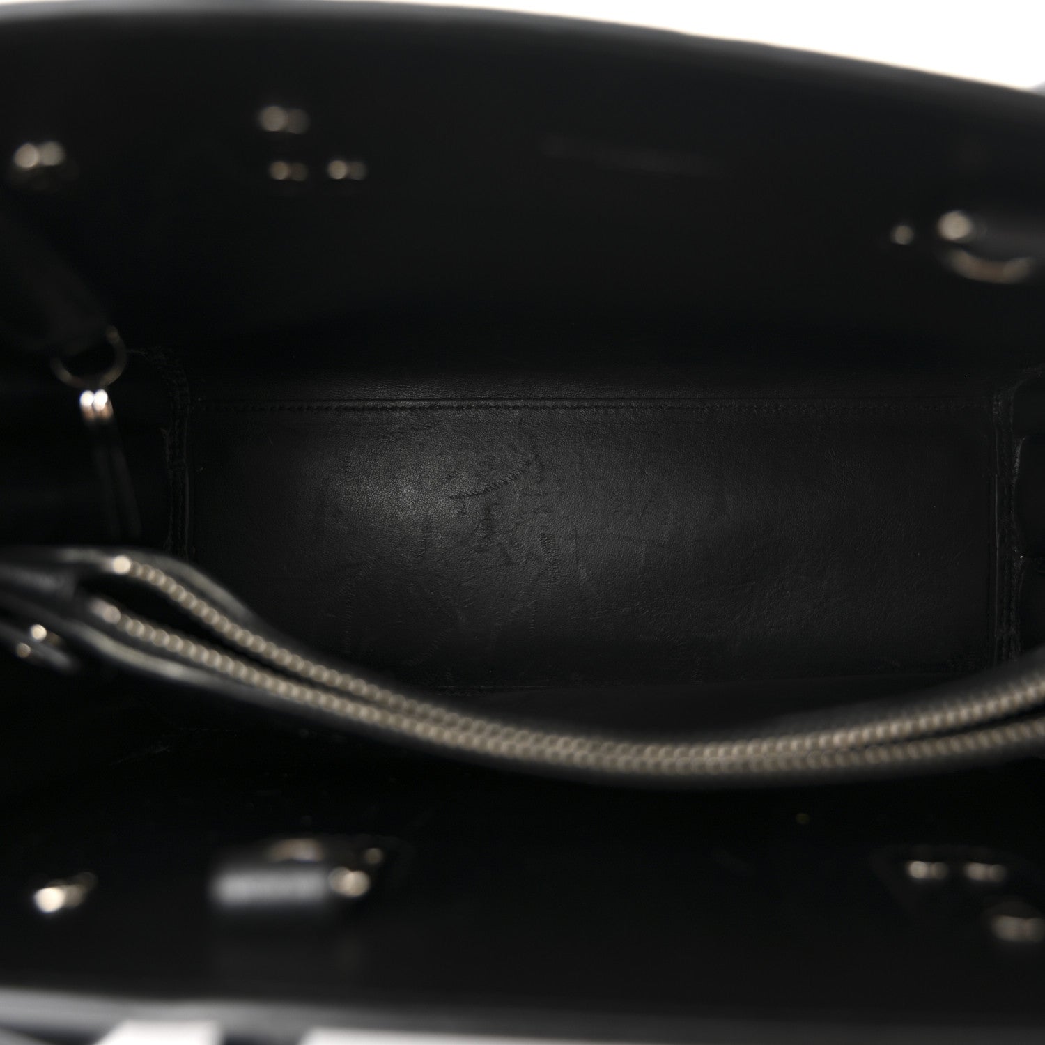 Calfskin Crocodile Embossed Baby Sac De Jour Black
