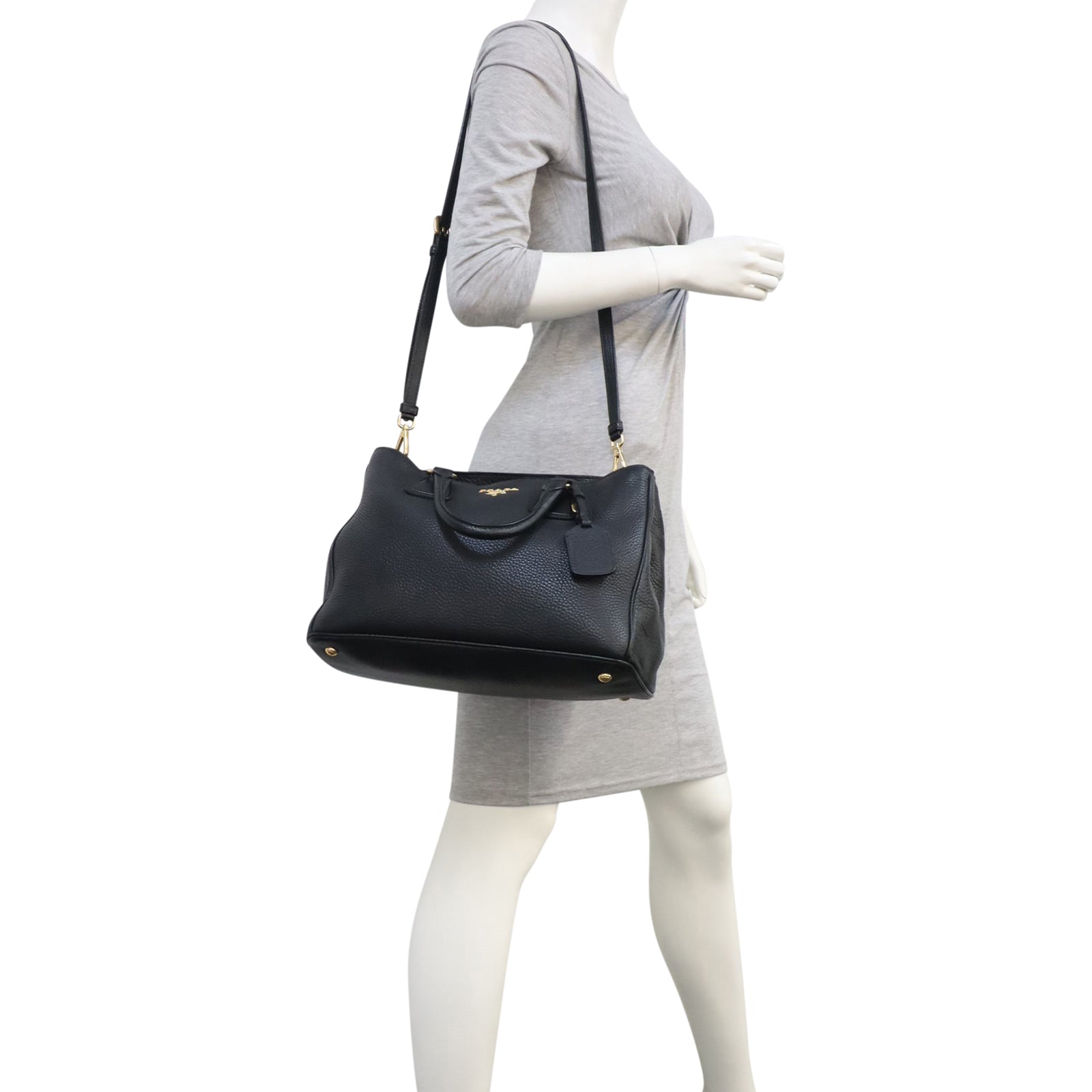 Prada Vitello Daino Two Way Tote