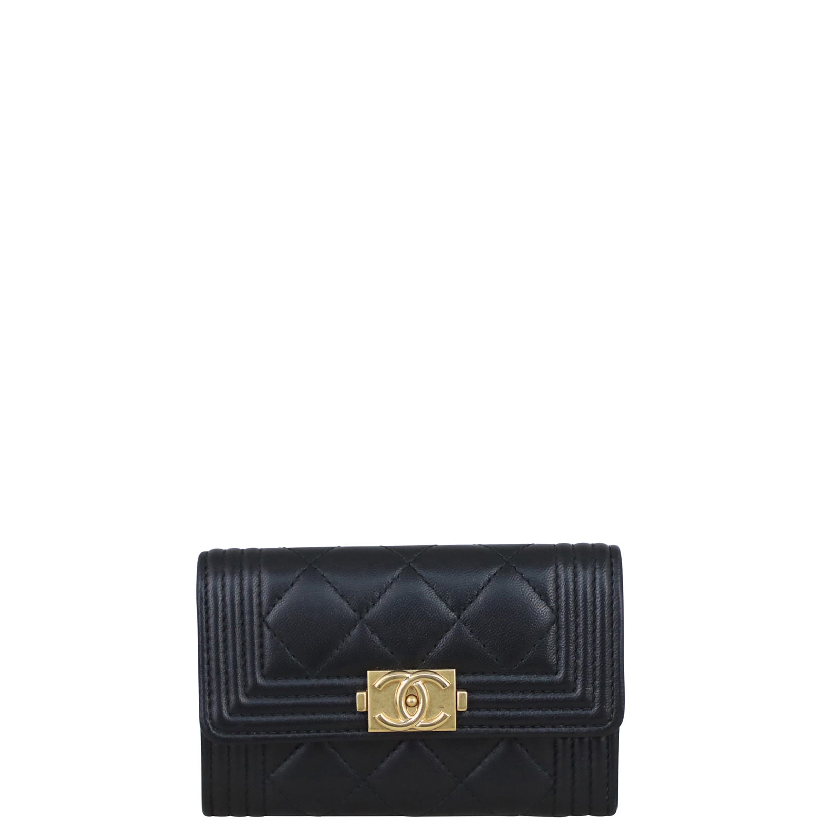 Chanel Boy Flap Card Holder