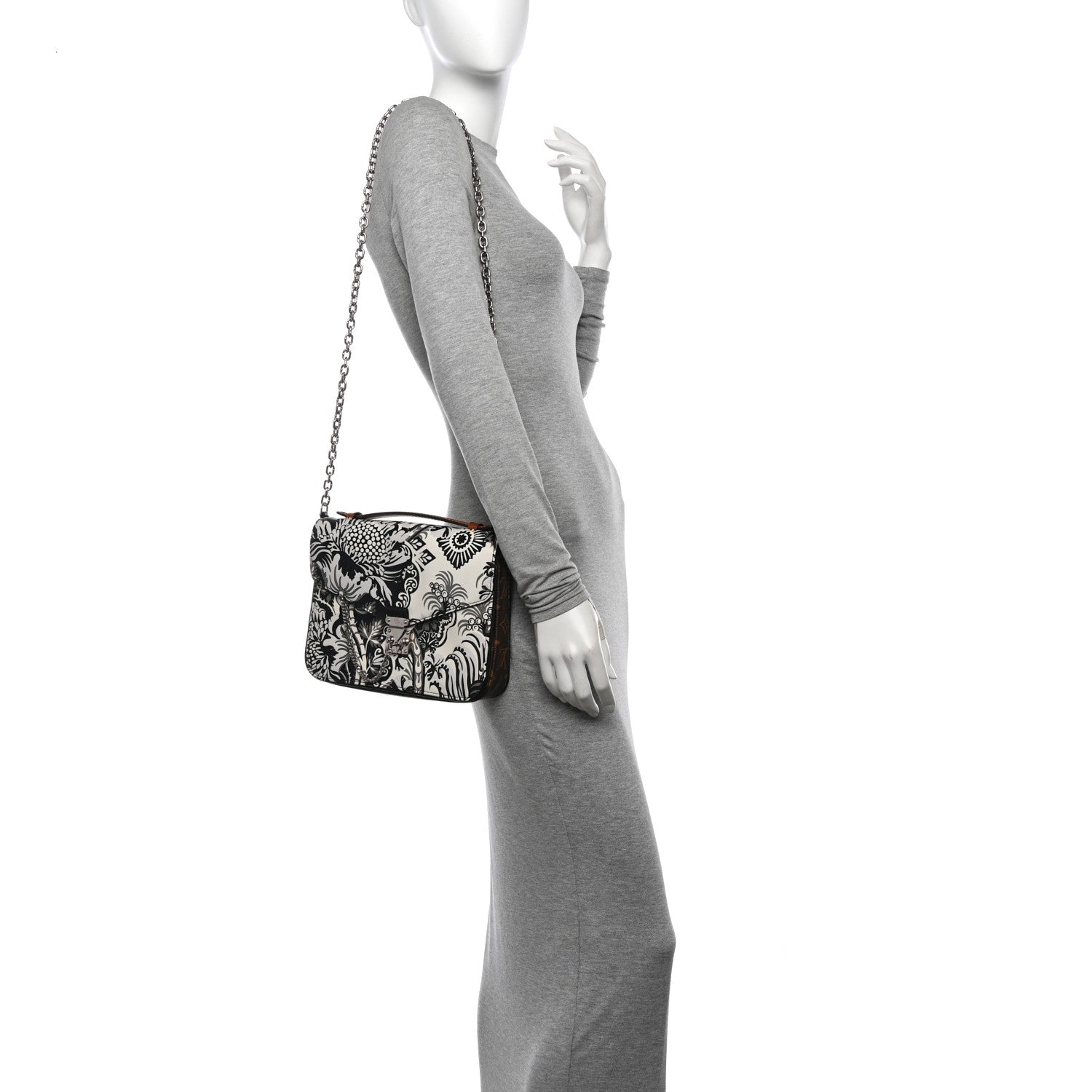 Epi Monogram Floral Pochette Metis Black White