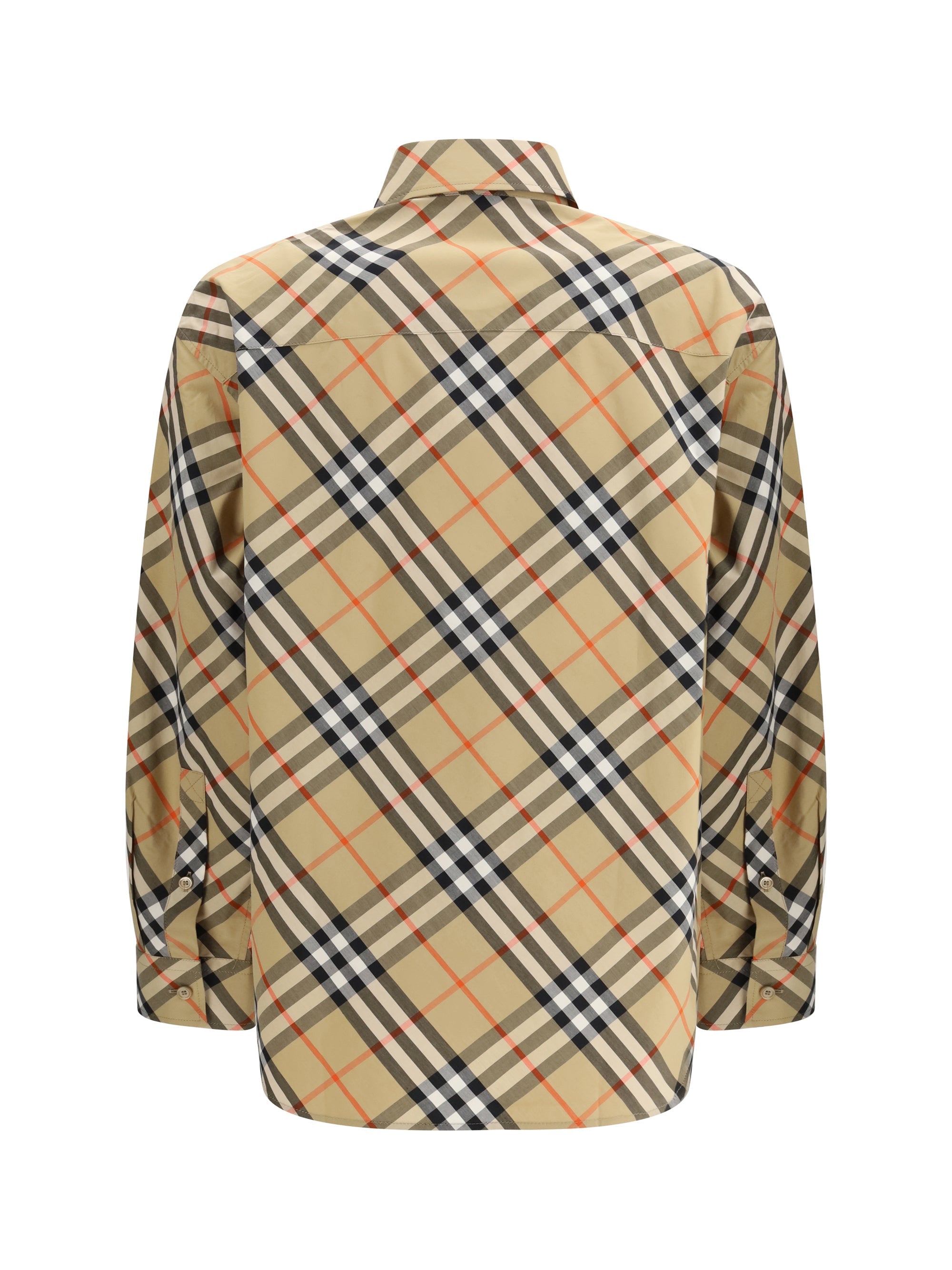 slim fit cotton check shirt