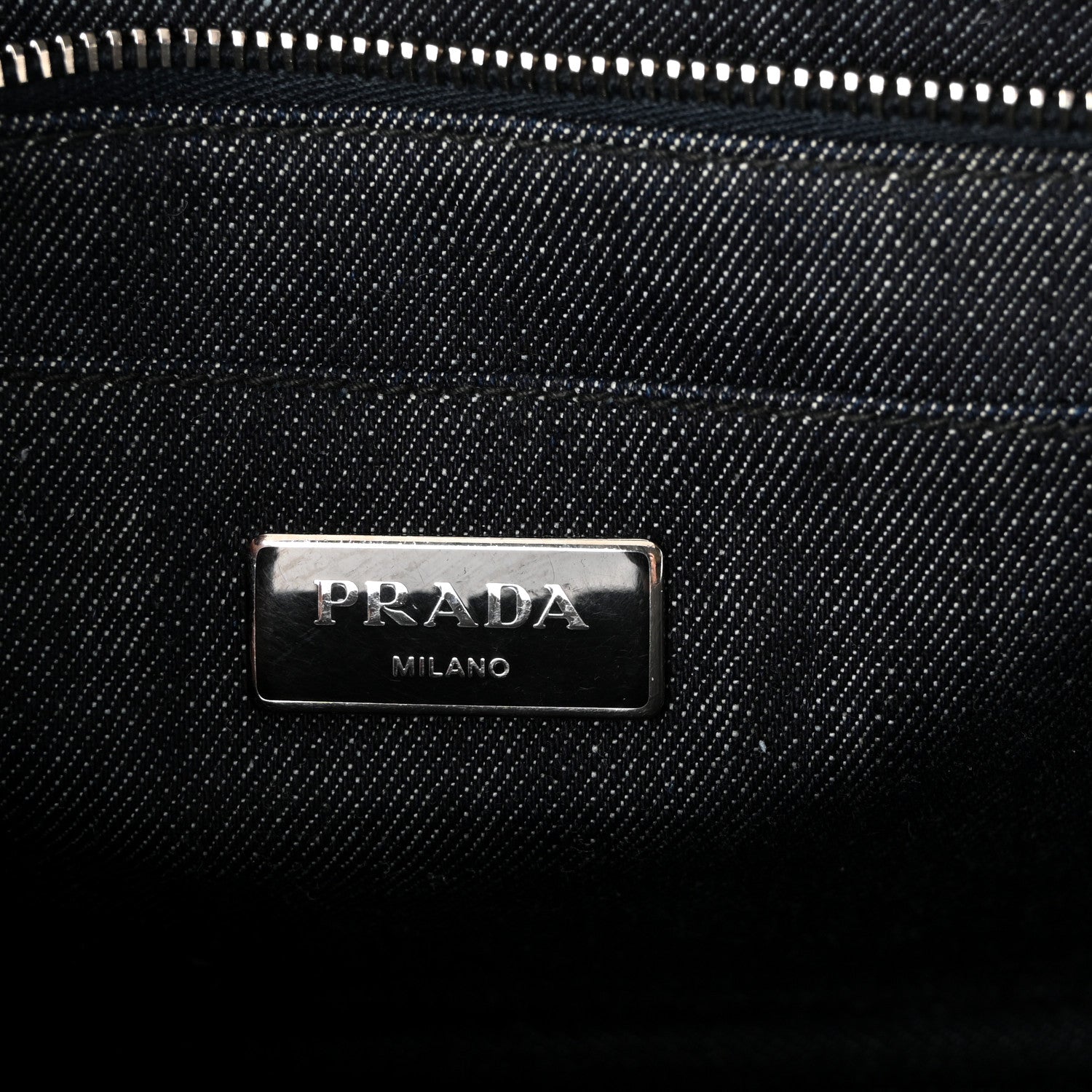 Canapa Denim Crystal Rivet Studded Tote Avio
