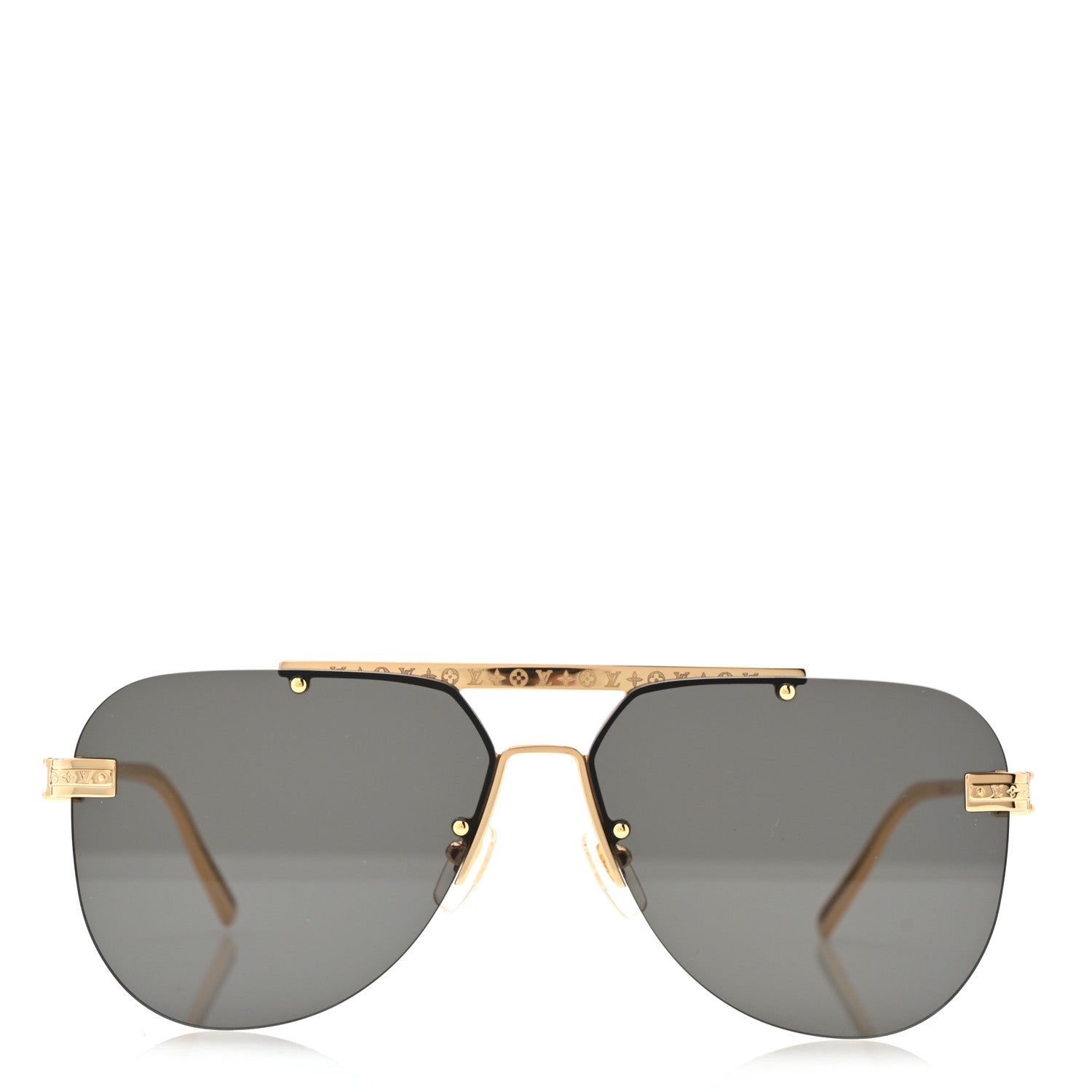 Metal LV Ash Sunglasses Z1261E Gold