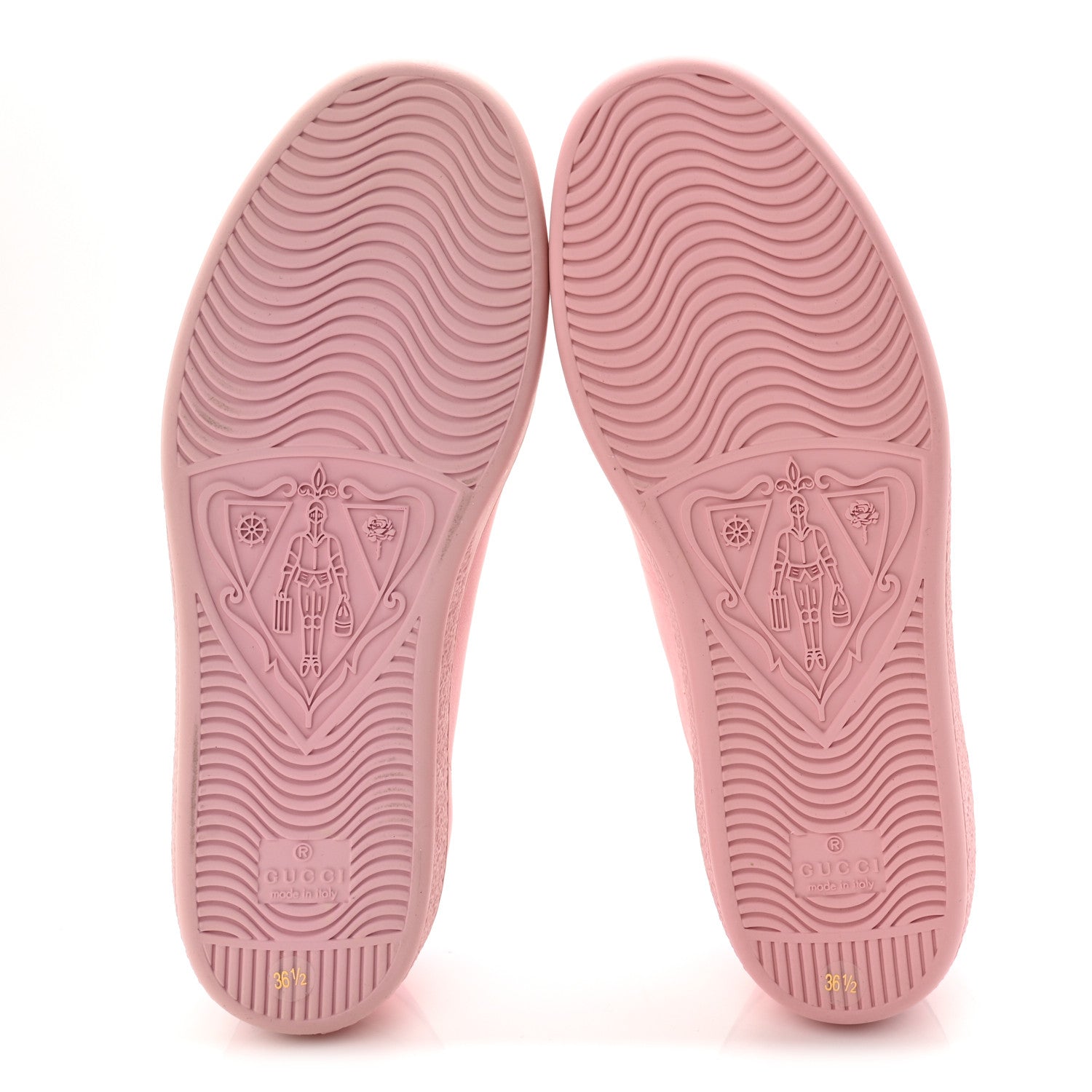 Miro Soft Calfskin Interlocking G Perforated Womens Ace Sneakers 36.5 Wild Rose Lapis