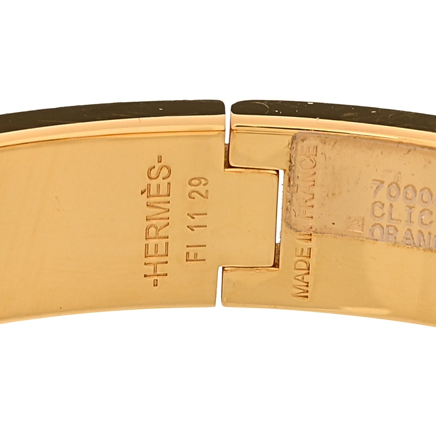Enamel Narrow Clic Clac H Bracelet PM Orange