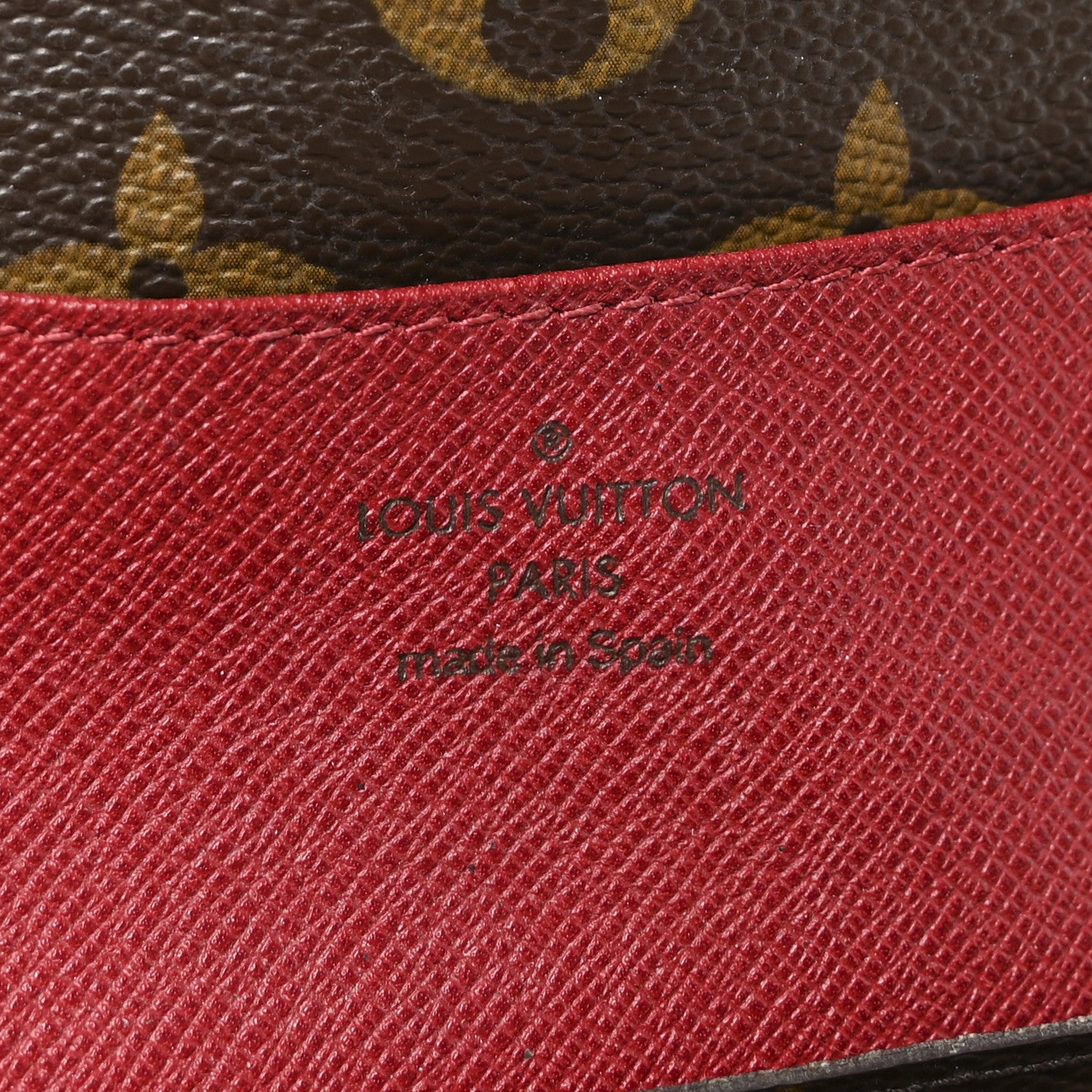 Monogram Emilie Wallet Red