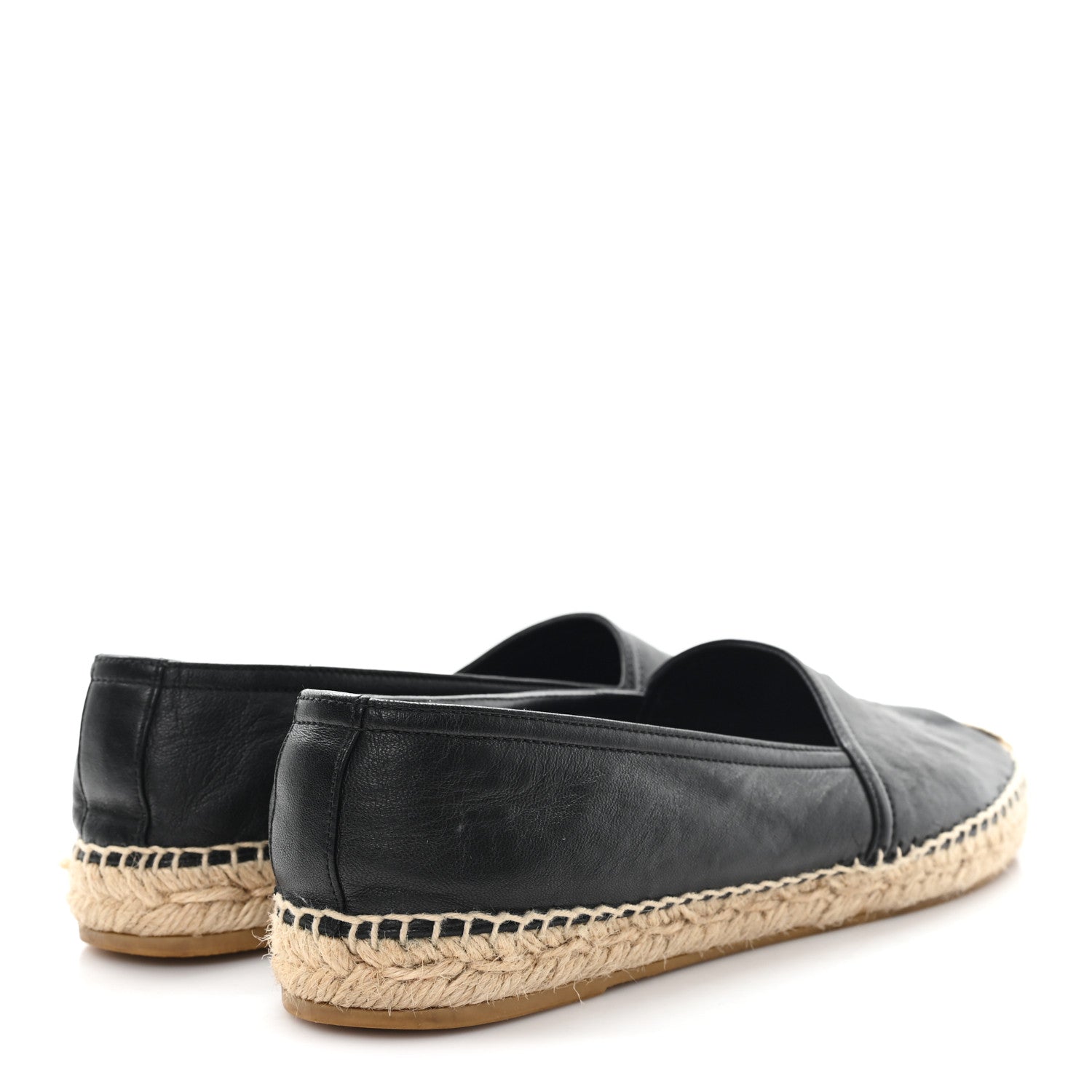 Lambskin Monogram Espadrilles 39.5 Black