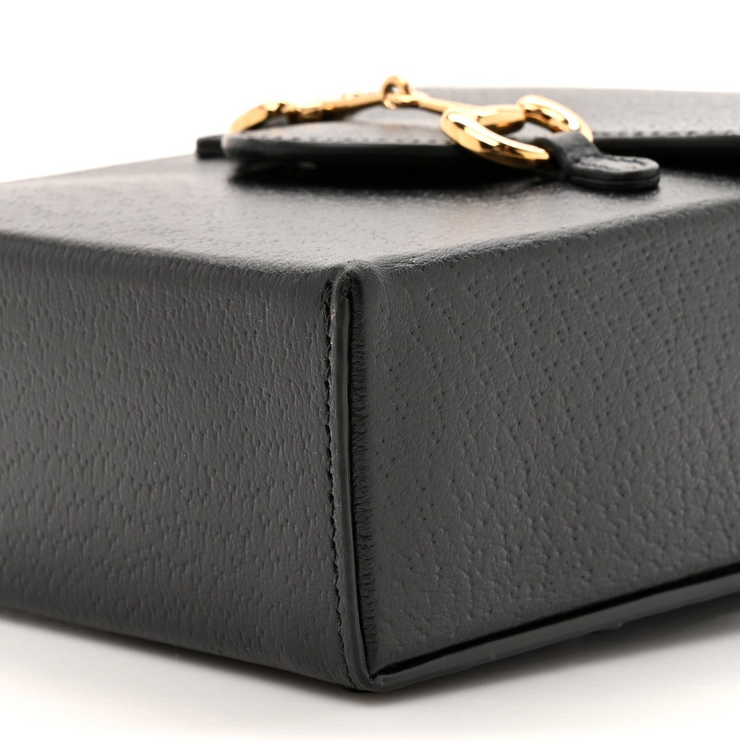 Dollar Calfskin Vertical Horsebit 1955 Crossbody Bag Black