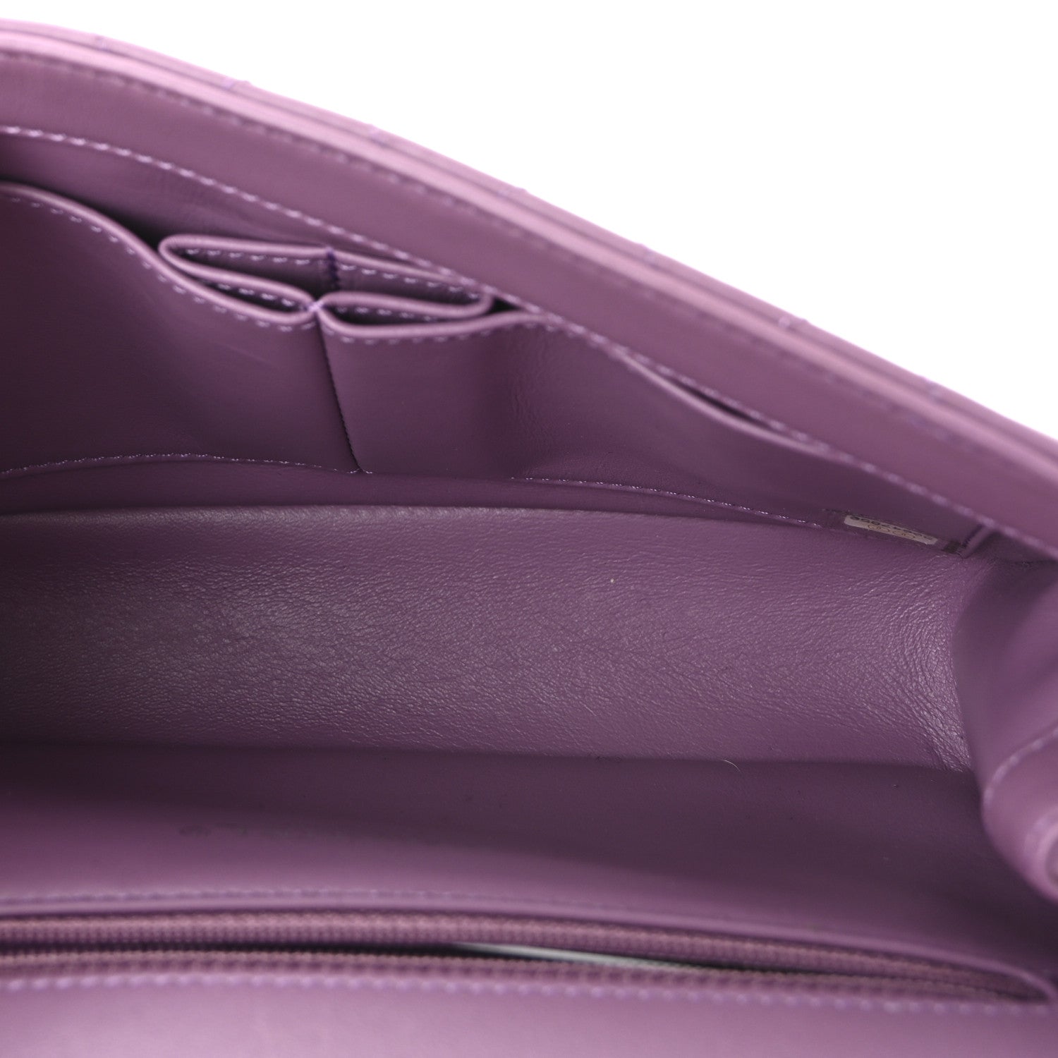 Lambskin Quilted Small CC Filigree Flap Purple