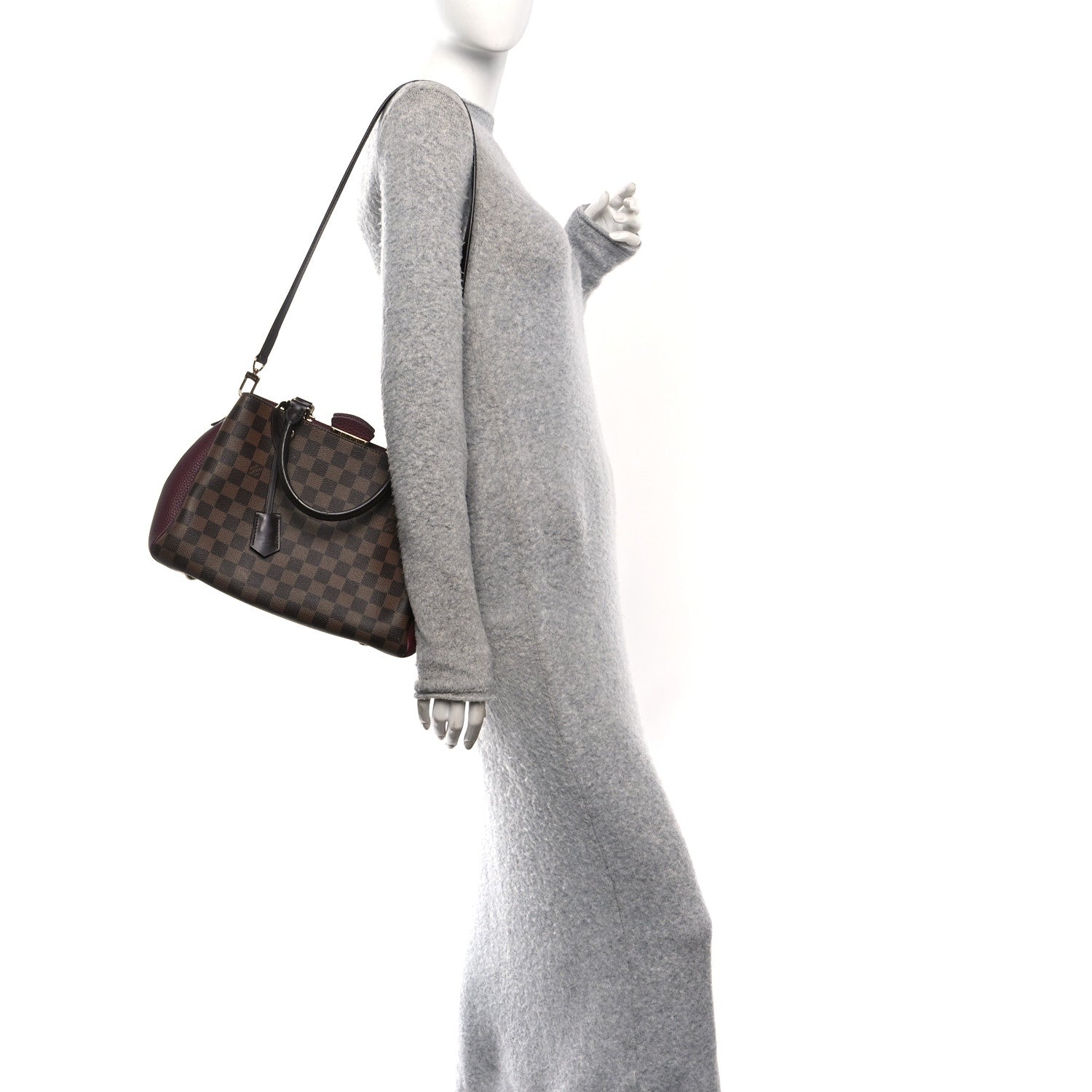 Damier Ebene Cuir Taurillon Brittany Bordeaux