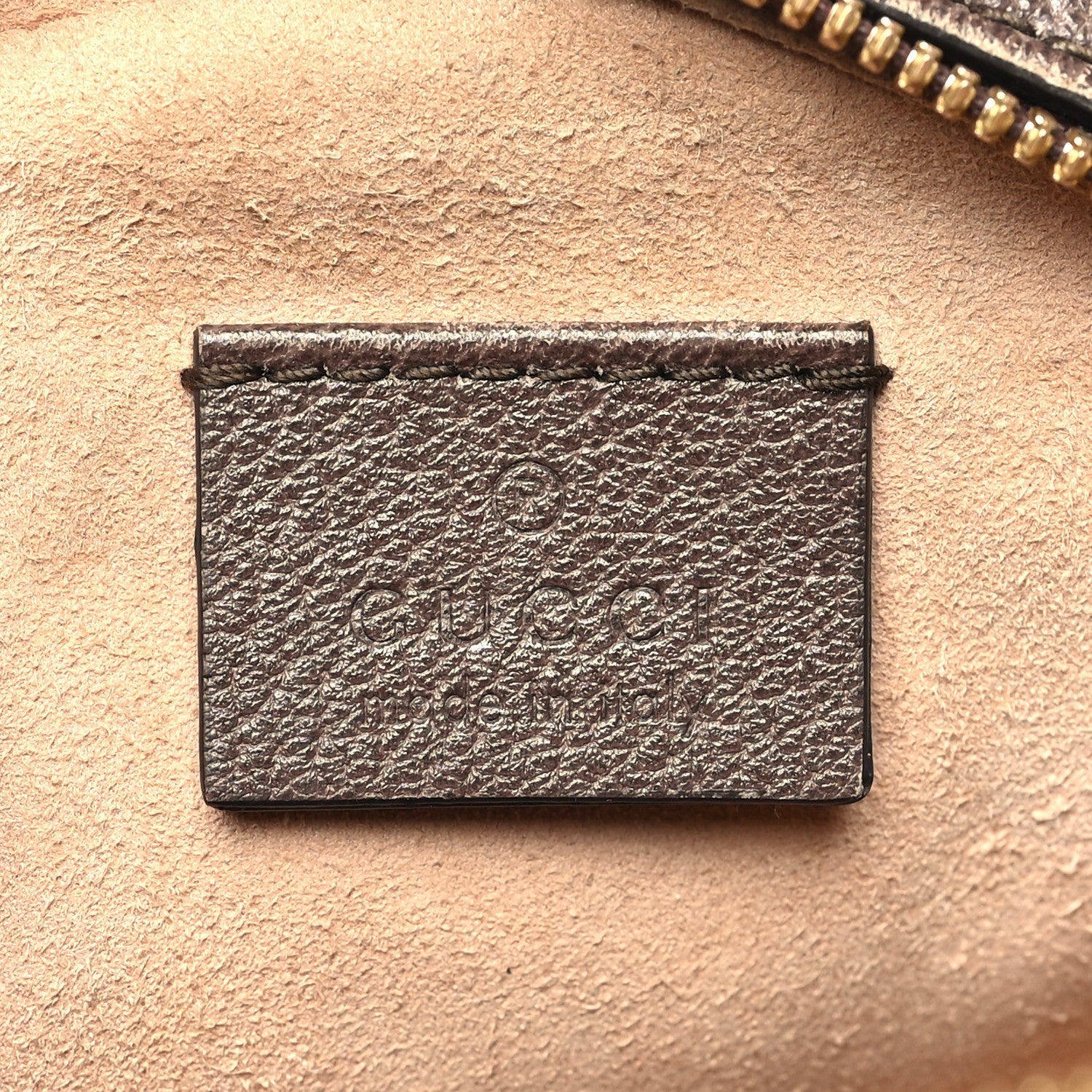GG Supreme Monogram Web Mini Ophidia Round Shoulder Bag Brown
