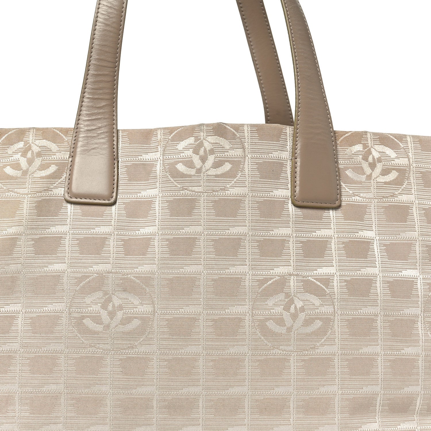 Nylon Medium Travel Tote Beige