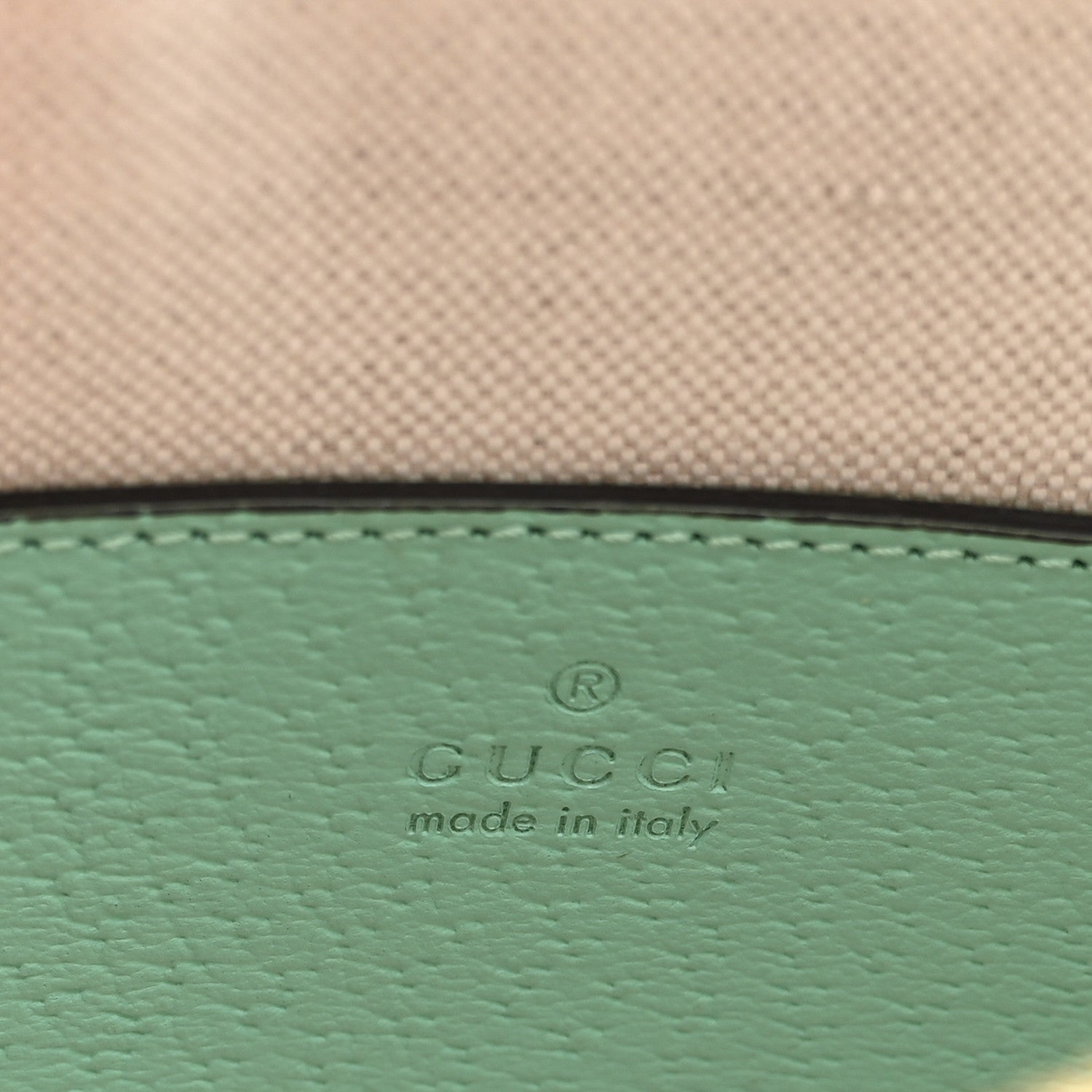 Monogram Jumbo GG Textured Dollar Calfskin Small Ophidia Dome Shoulder Bag Beige Pepperlight Mint