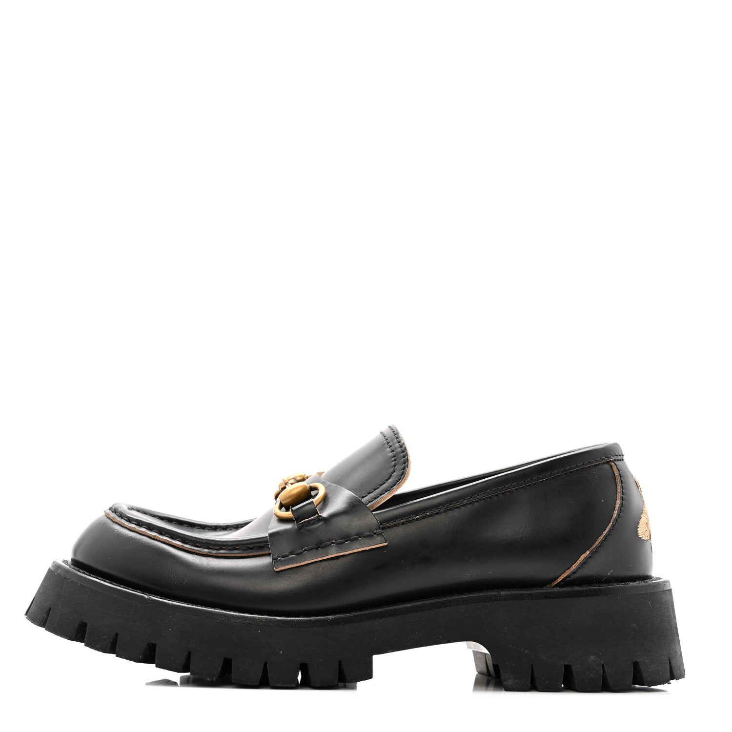 Cordovan Lux Womens Harald Horsebit 25mm Platform Loafers 37.5 Black