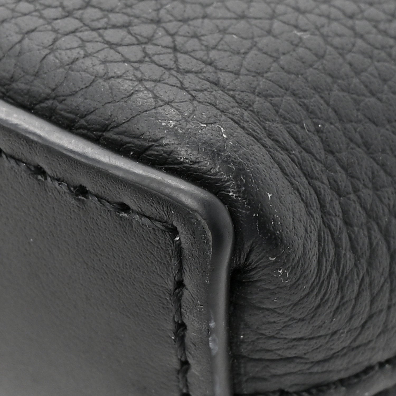 Grained Calfskin Aerogram Takeoff Pouch Black