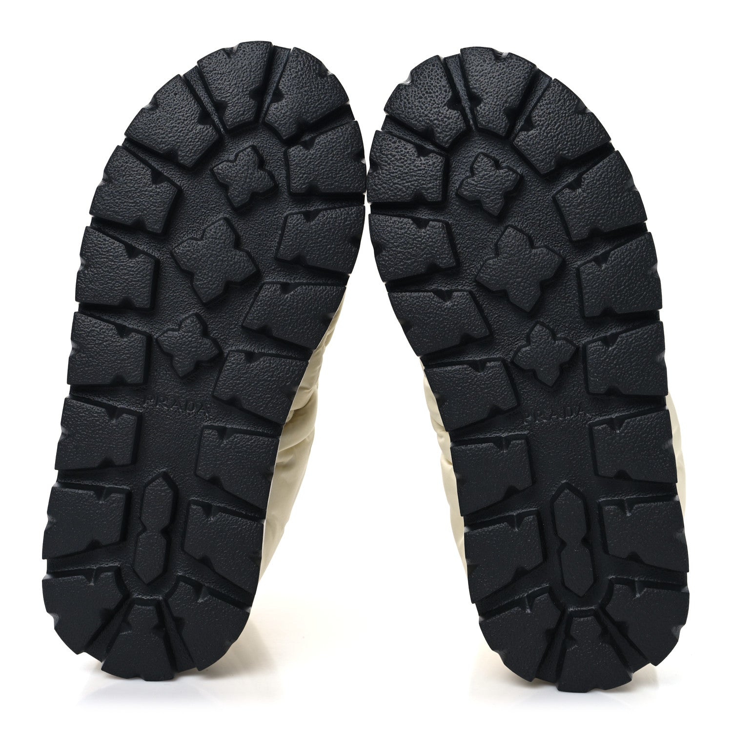 Re-Nylon Piuma Triangle Logo Padded Drawcord 20mm Snow Boots 37 Avorio