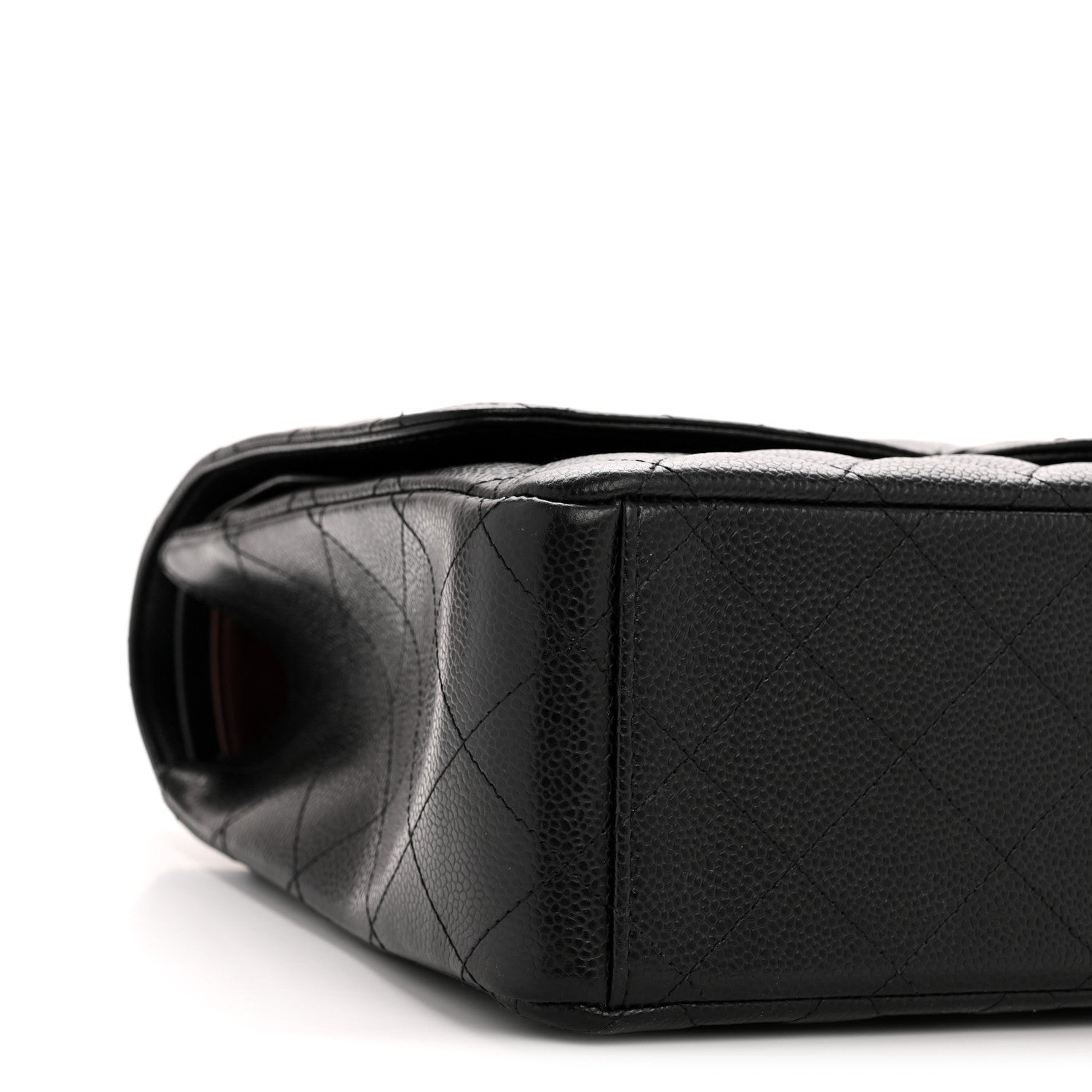 Caviar Quilted Maxi Double Flap Black