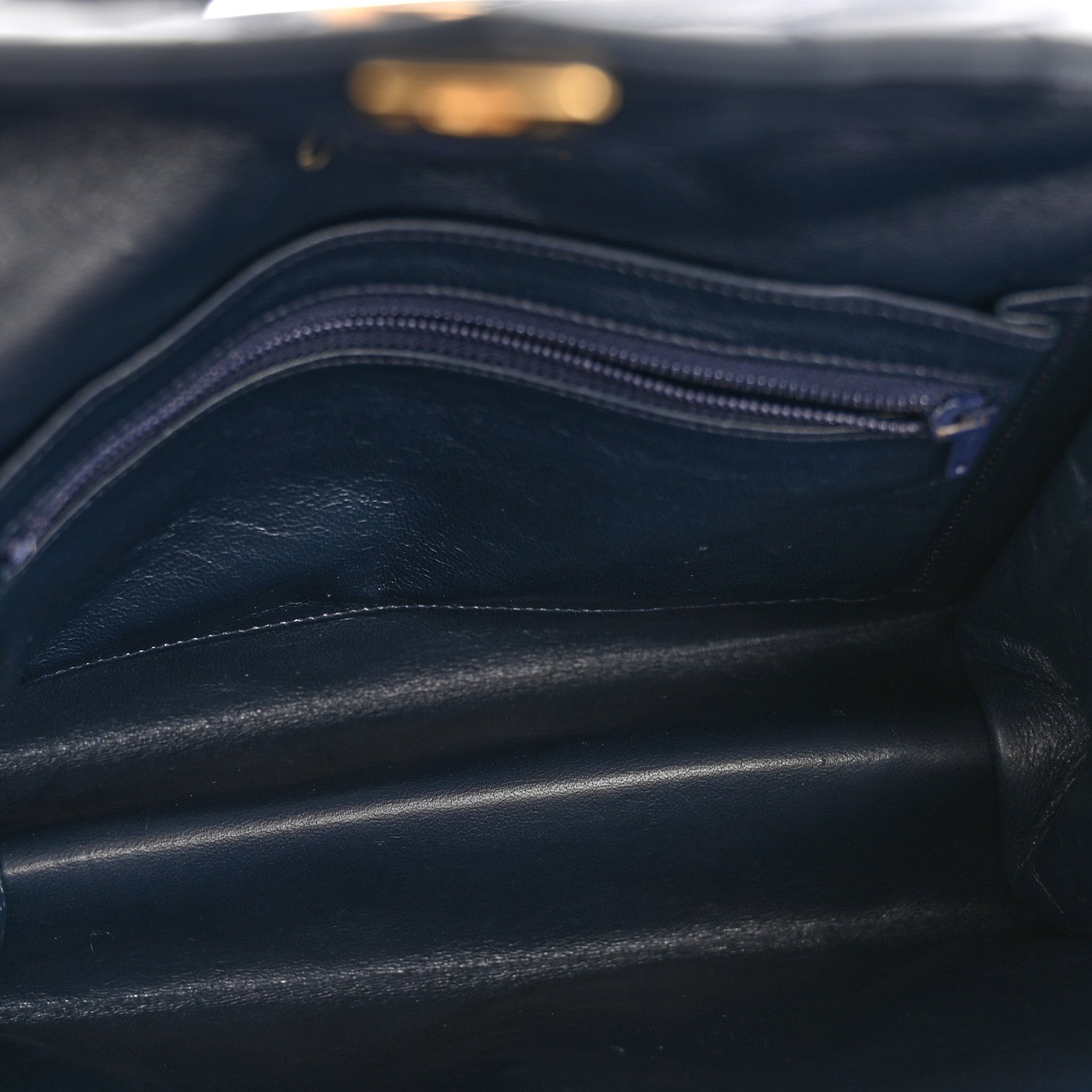 Lambskin Diamond Stitch Envelope Single Flap Black