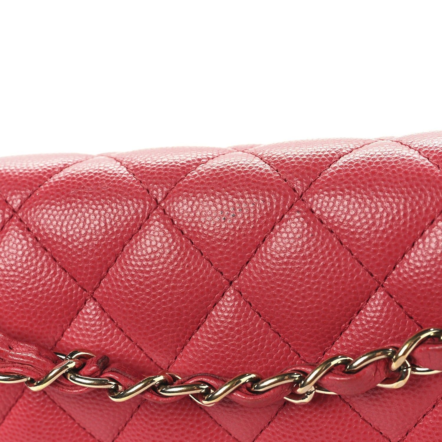 Caviar Quilted Medium Double Flap Pink