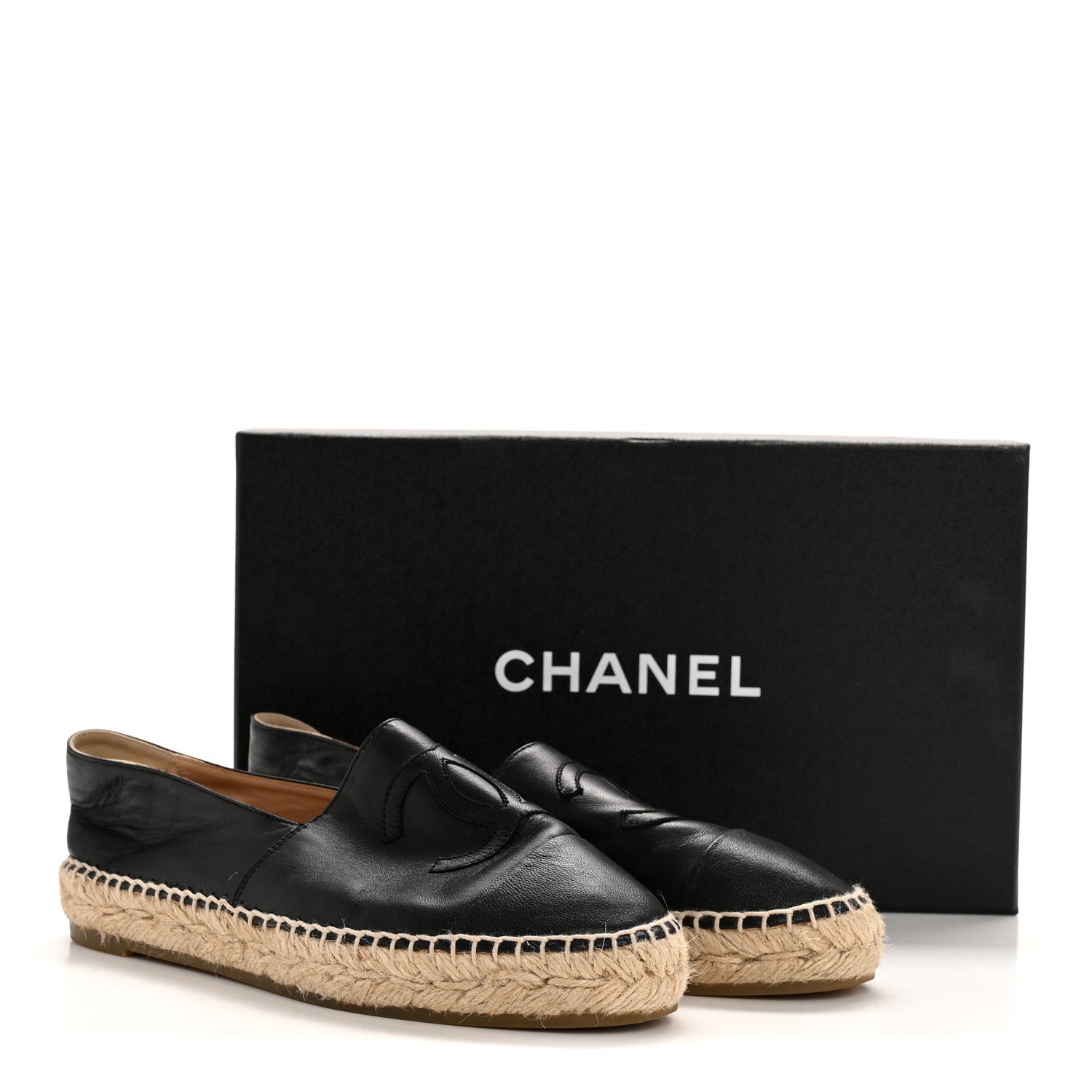 Lambskin CC Espadrilles 37 Black
