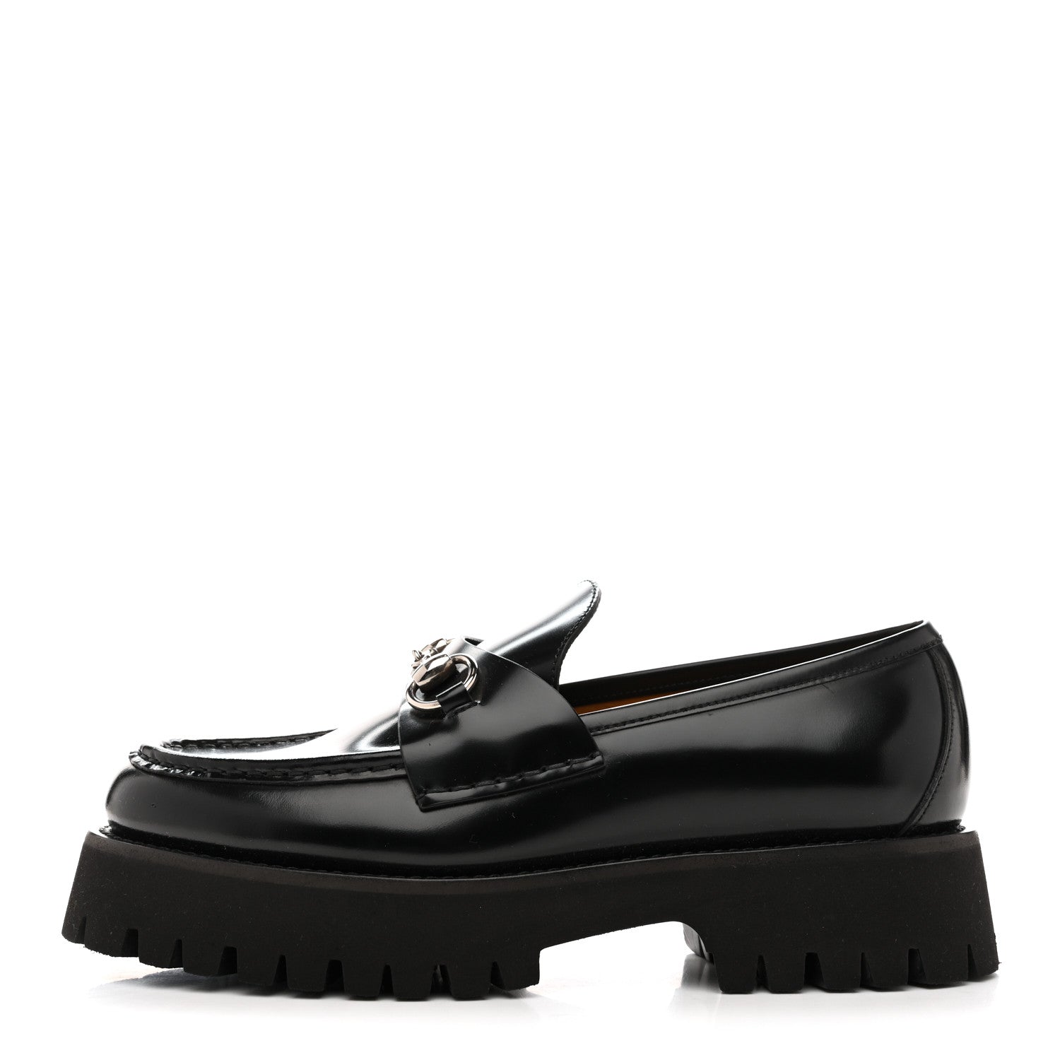 Cordovan Lux Womens Horsebit 45mm Platform Loafers 39.5 Black