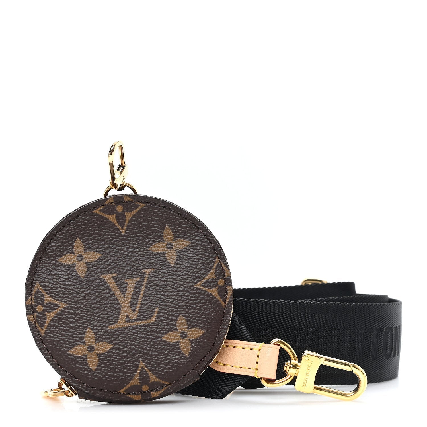 Monogram Multi Pochette Accessories Bandouliere Shoulder Strap Black