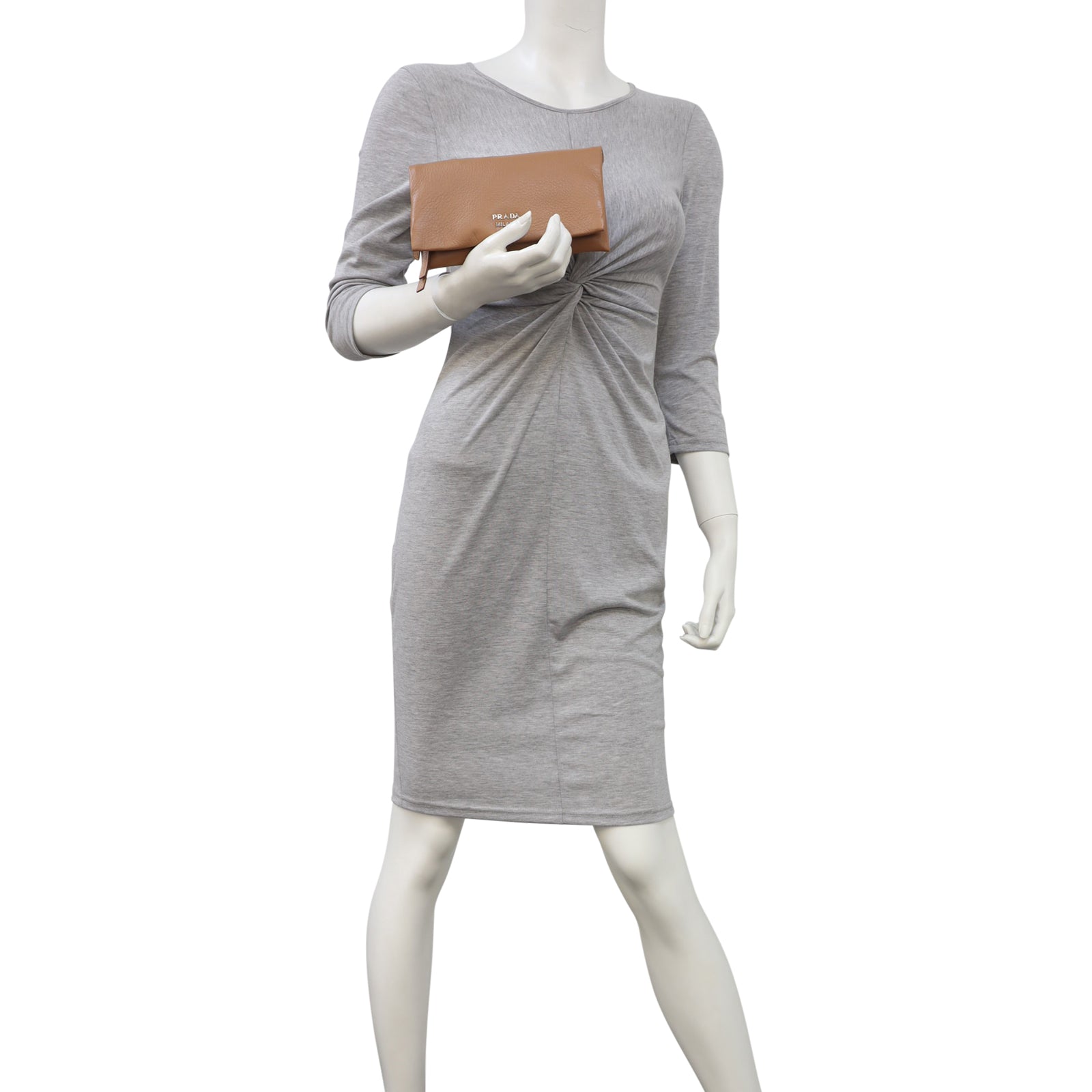 Prada Cervo Fold Over Clutch