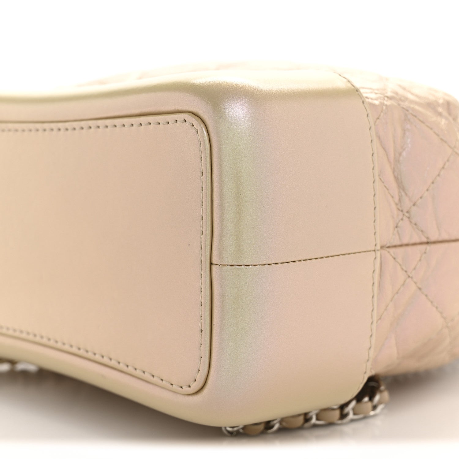 Iridescent Lambskin Calfskin Small Quilted Gabrielle Backpack Light Pink