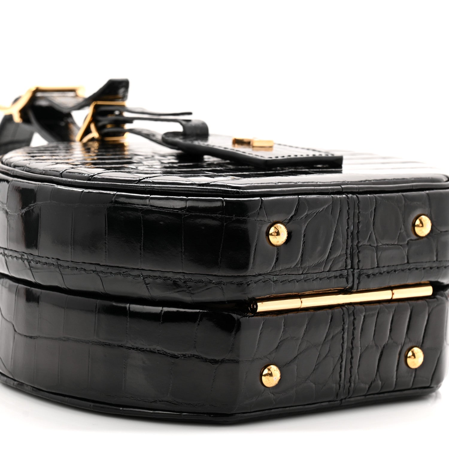Crocodile Petite Boite Chapeau Black