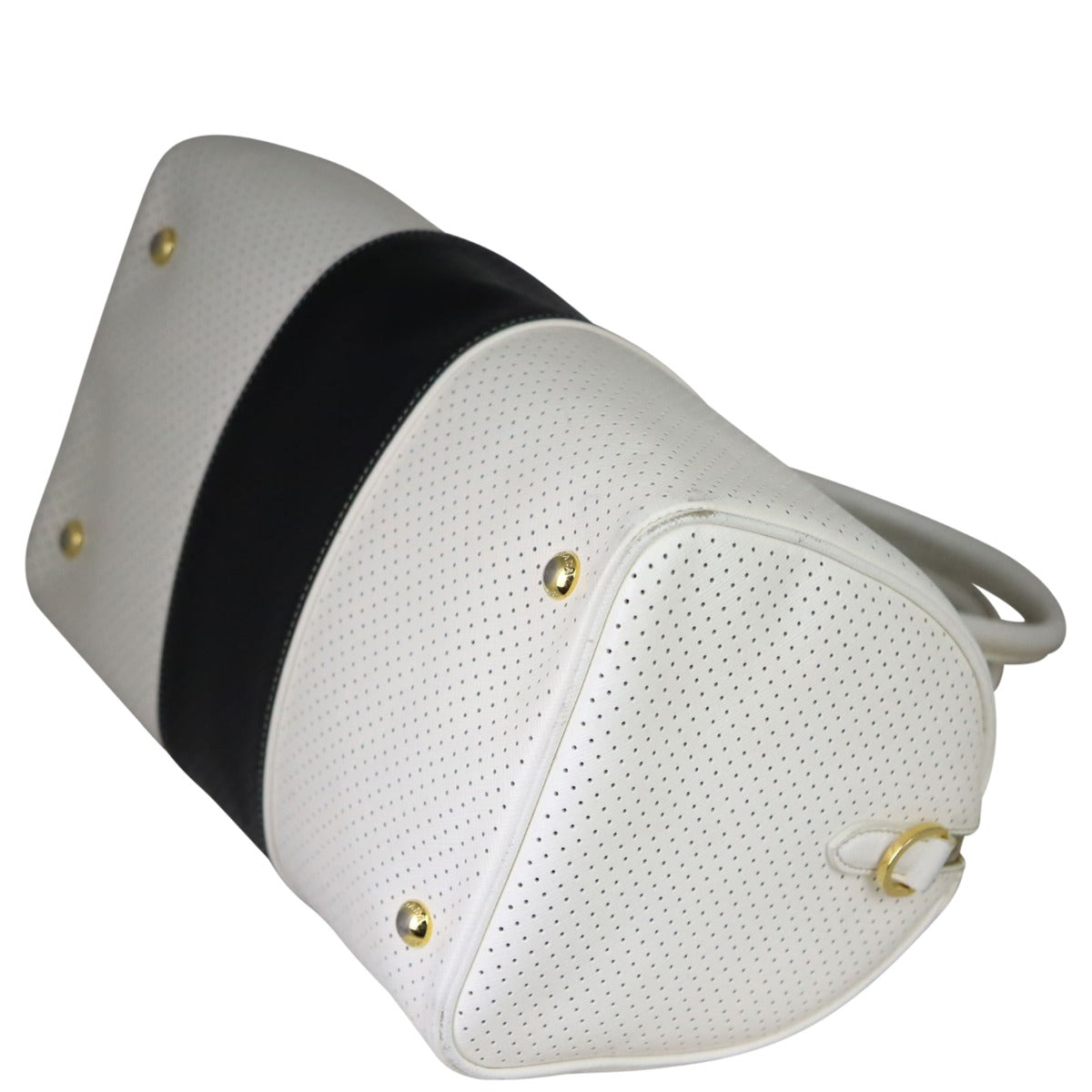 Prada Saffiano Fori Perforated Bowler