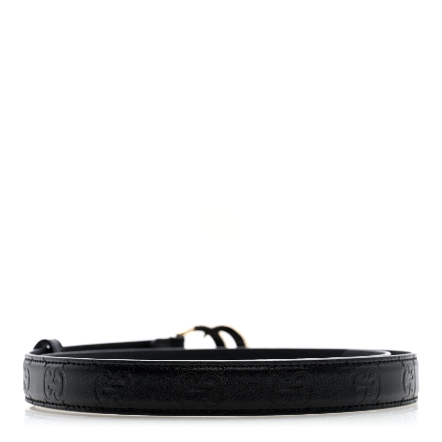 Piuma Calfskin Jumbo GG Milano 30mm Belt 80 32 Black