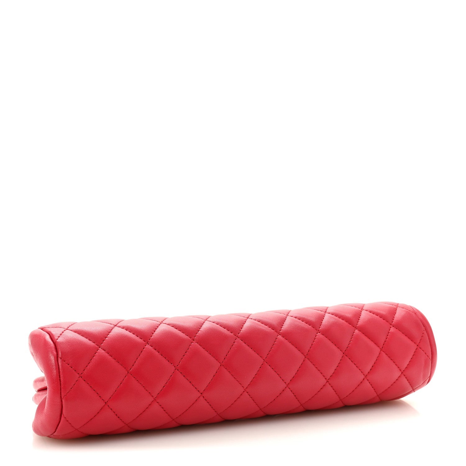 Lambskin Quilted Timeless Clutch Fuchsia