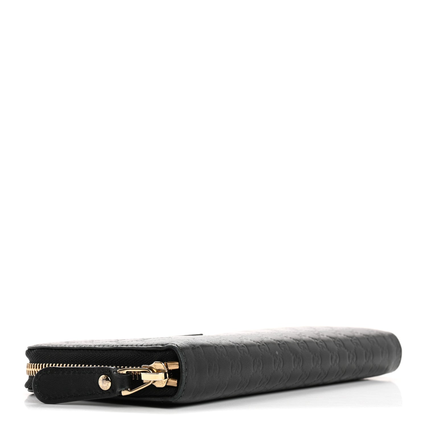 Microguccissima Zip Around Wallet Black
