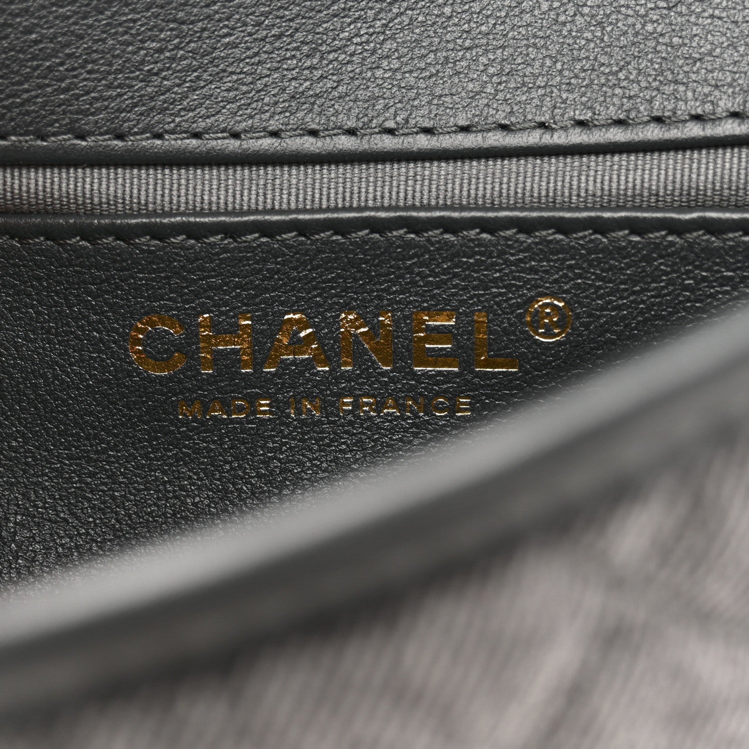 Denim Quilted Mini Flap Grey