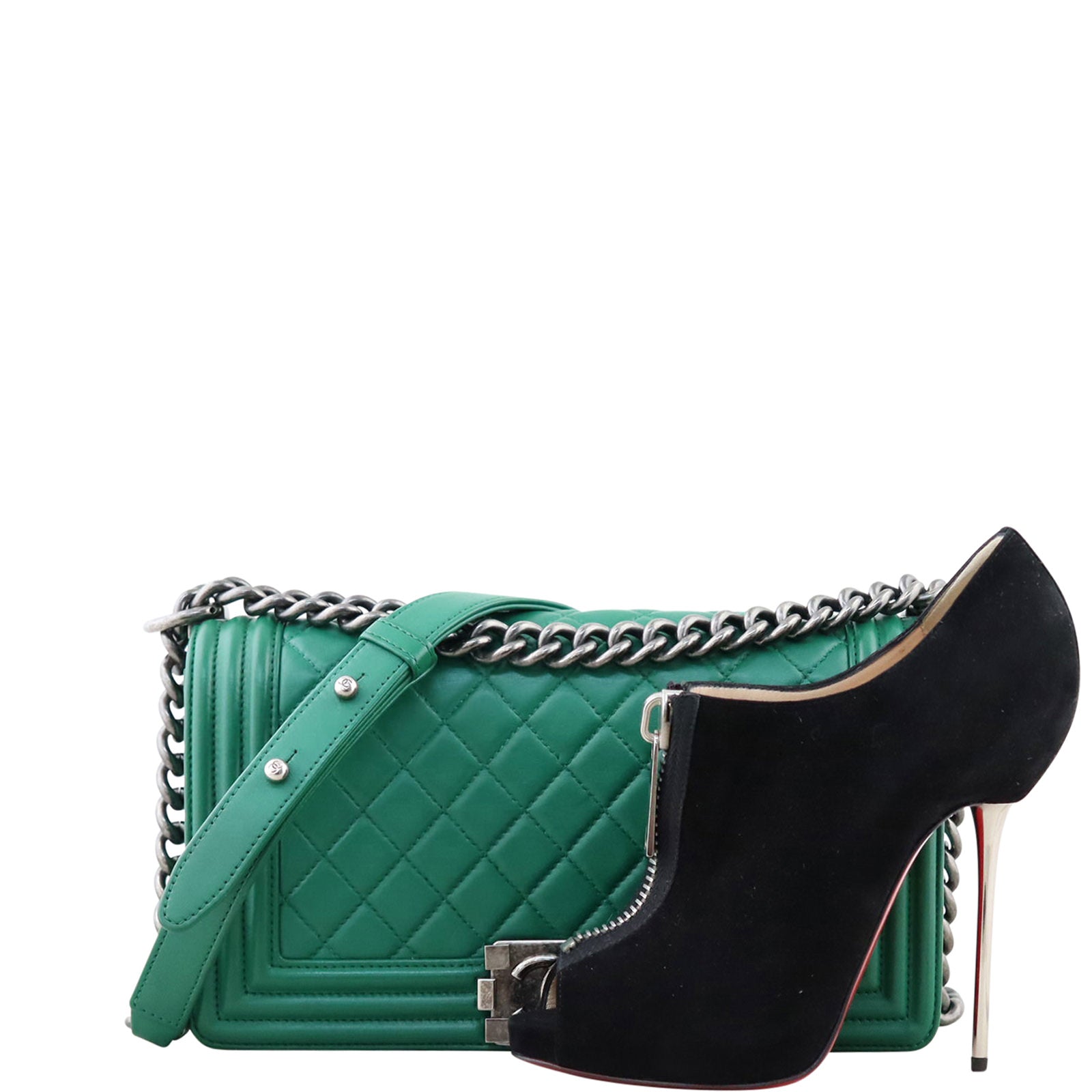 Chanel Boy Old Medium | Green