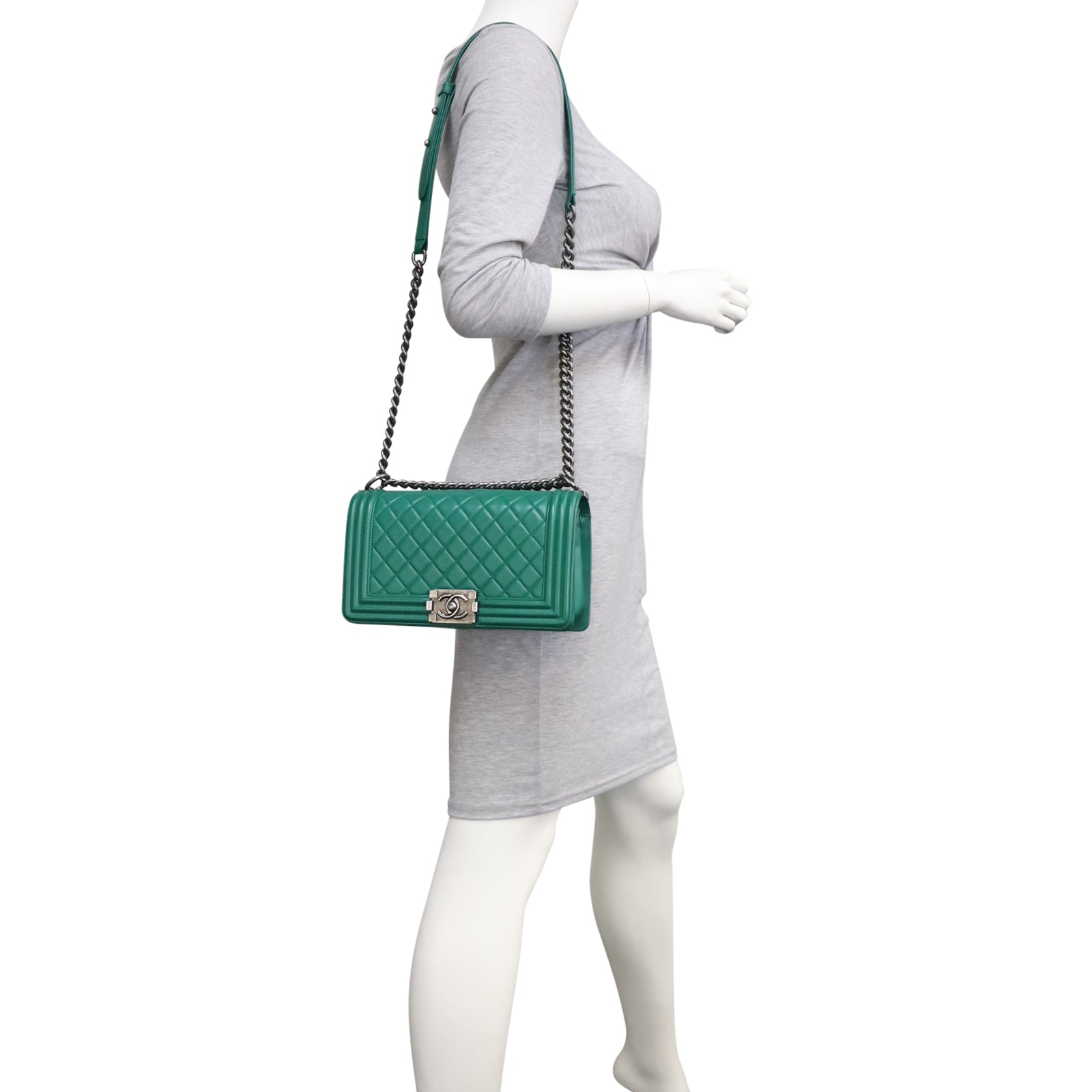 Chanel Boy Old Medium | Green