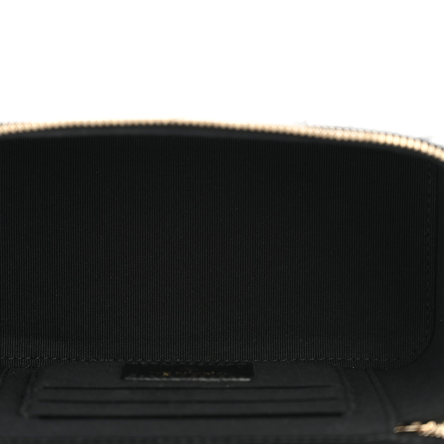 Caviar Quilted Small Tiny CC Vanity Case With Chain Black
