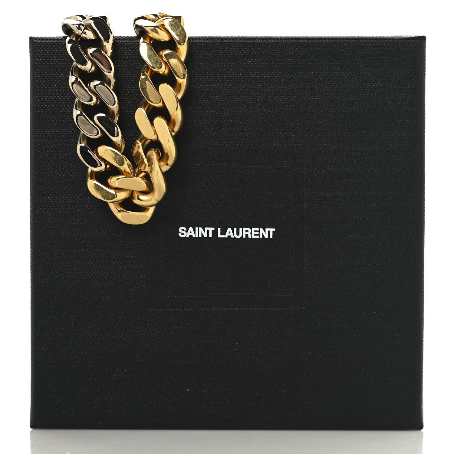 Metal Curb Chain Necklace Gold Silver