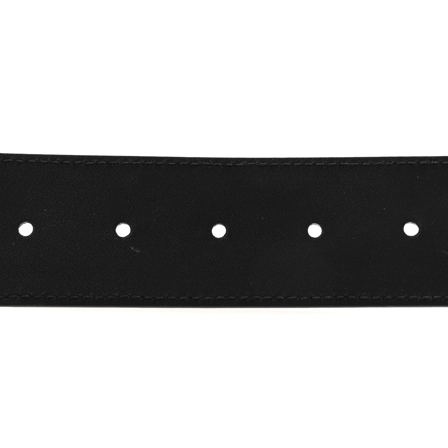 Moon Calfskin Pearl Double G Belt 70 28 Black Cream