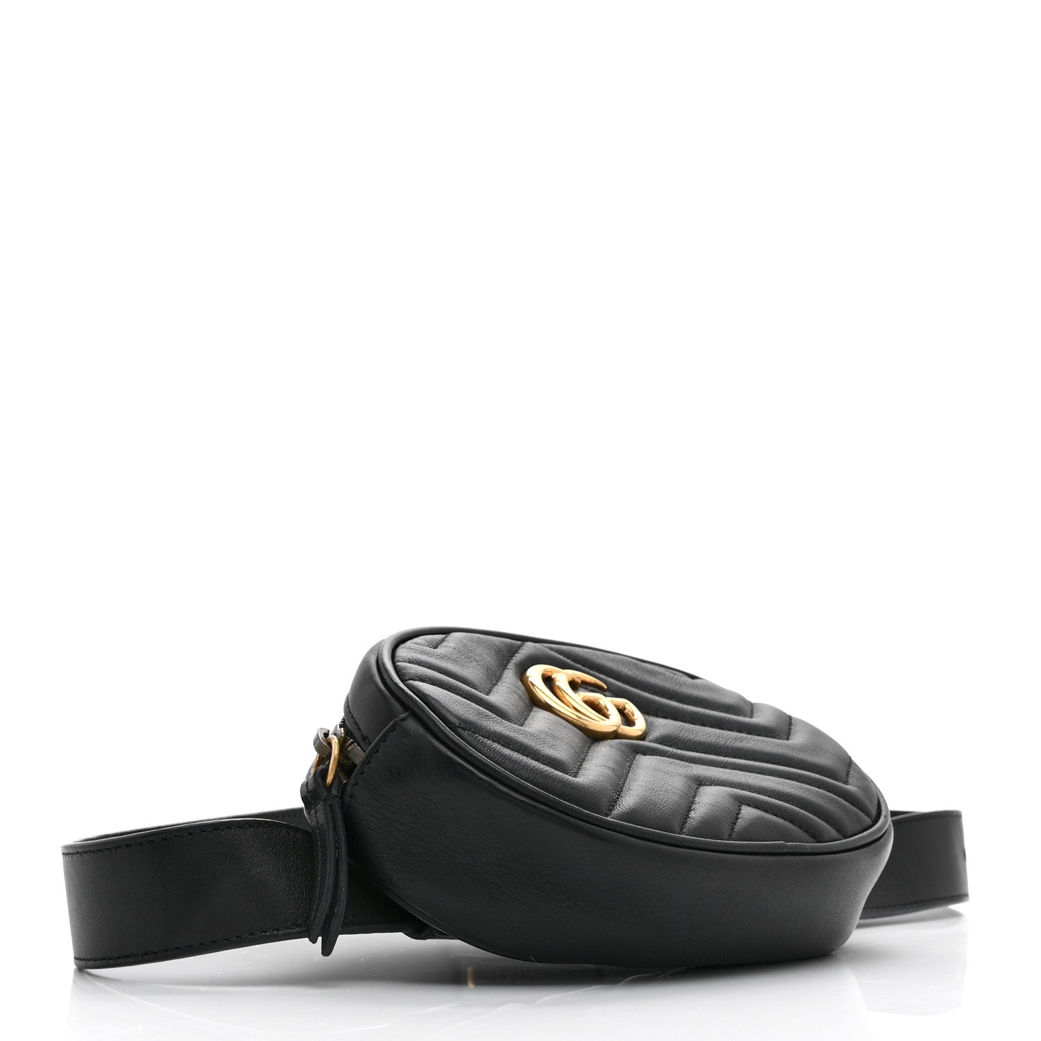 Calfskin Matelasse GG Marmont Belt Bag 85 34 Black