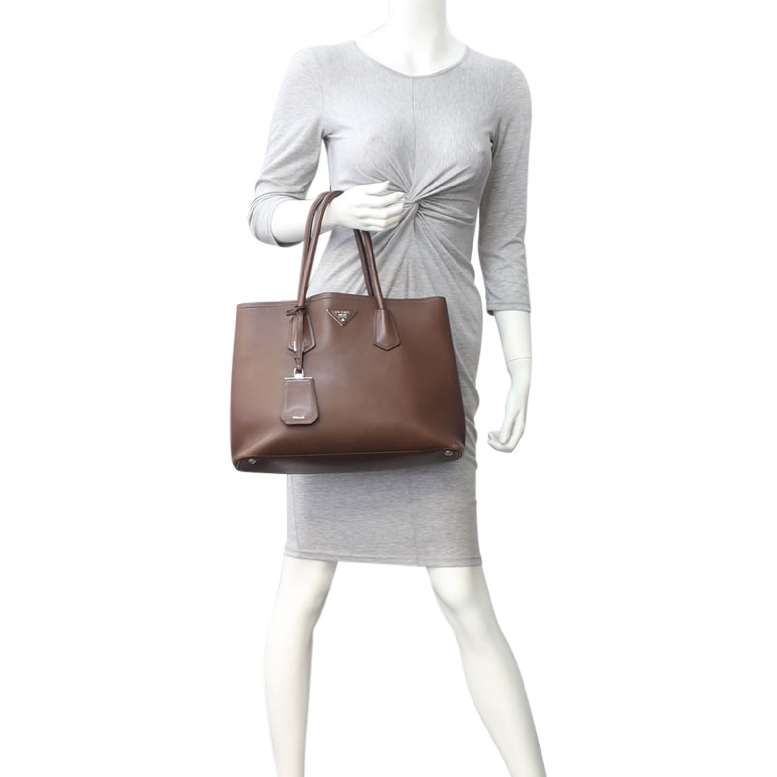 Prada City Calf Double Bag Large