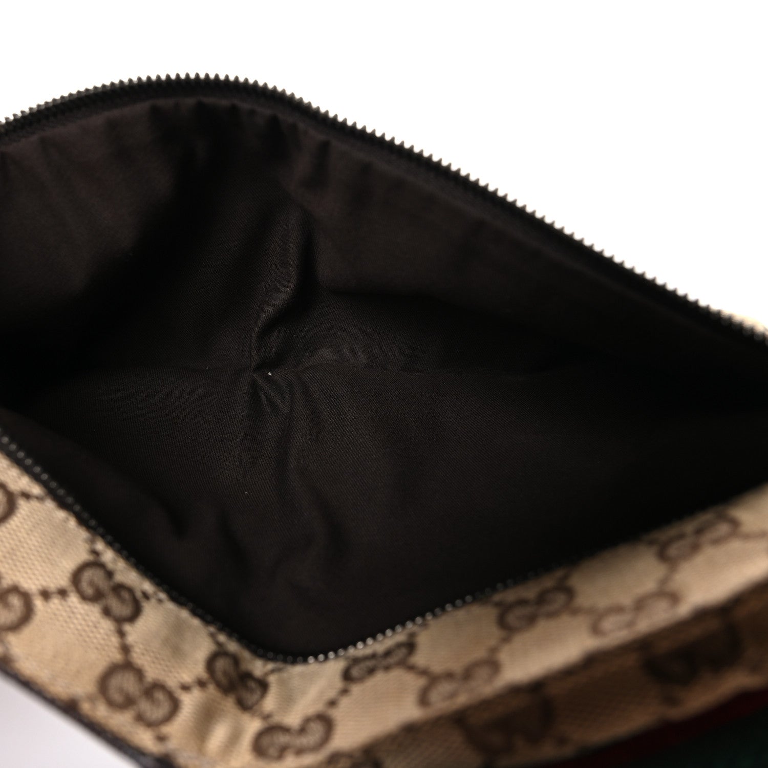 GG Monogram Web Double Pocket Belt Bag Dark Brown