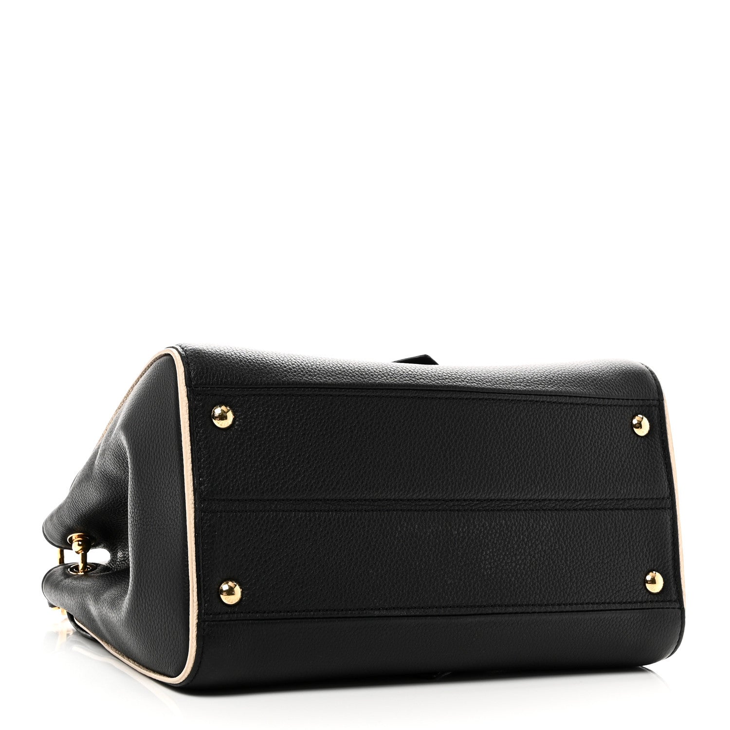 Grained Calfskin Monogram Double V Black