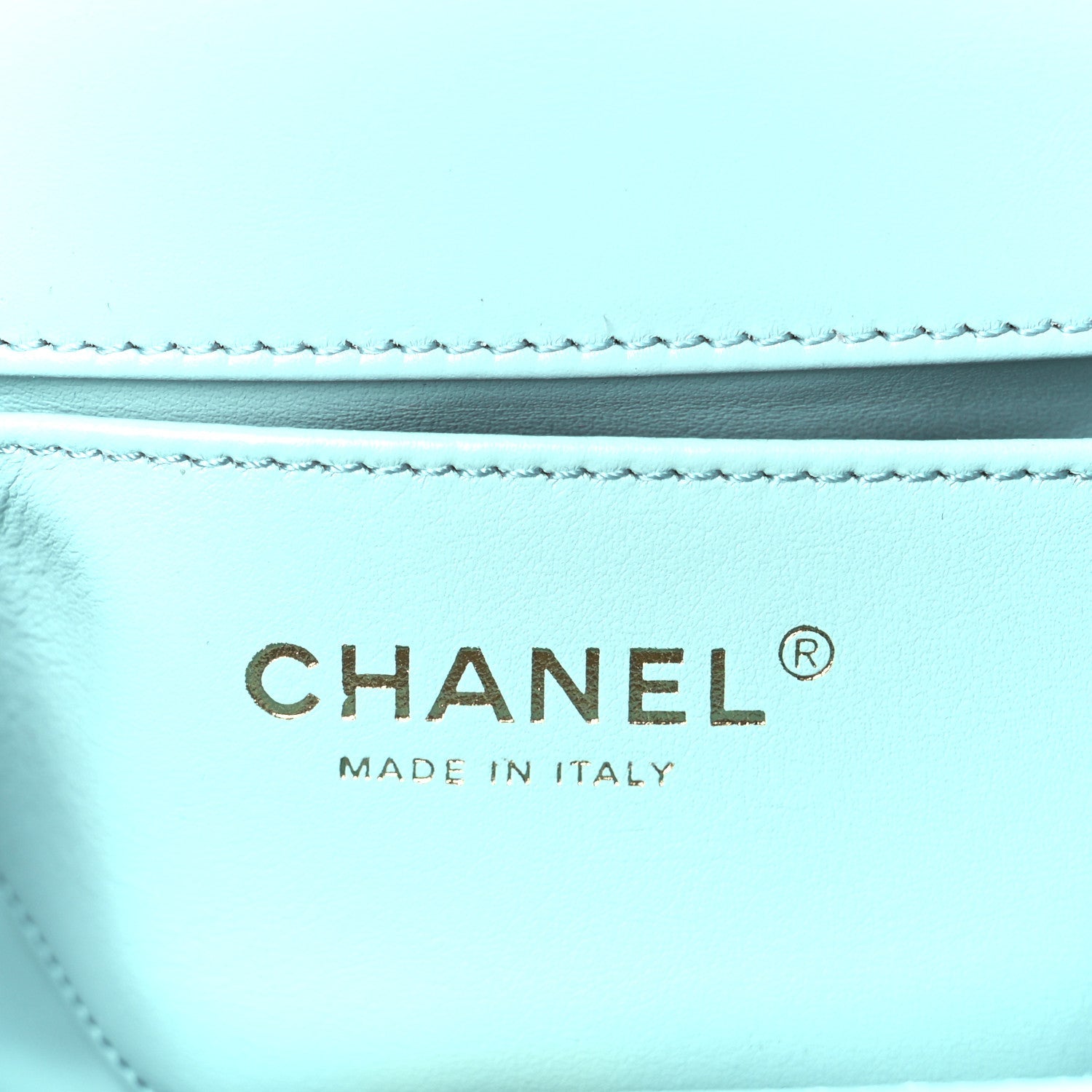 Calfskin Quilted Mini Perfect Fit Flap Turquoise