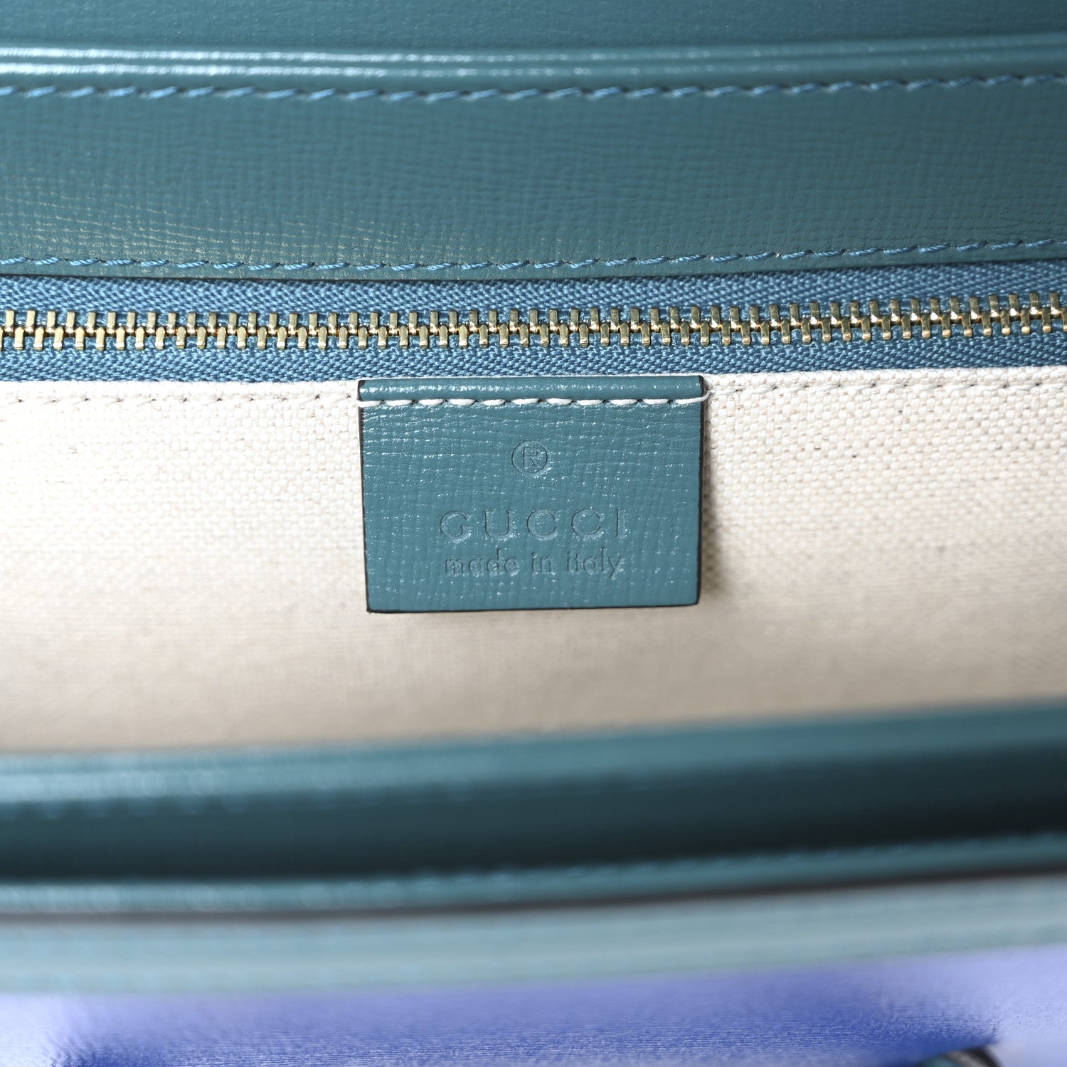 Azalea Calfskin Horsebit 1955 Shoulder Bag Imperial Blue Pavone
