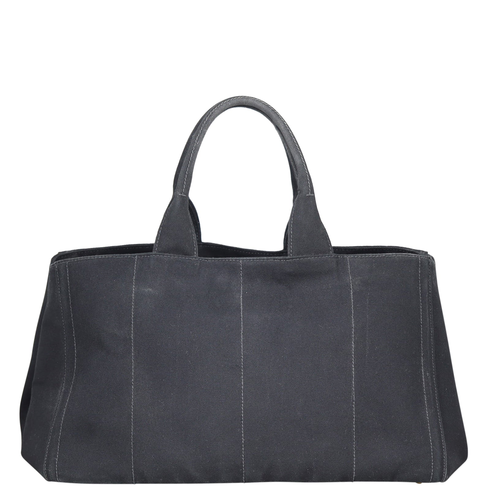 Prada Studded Canapa Tote Large