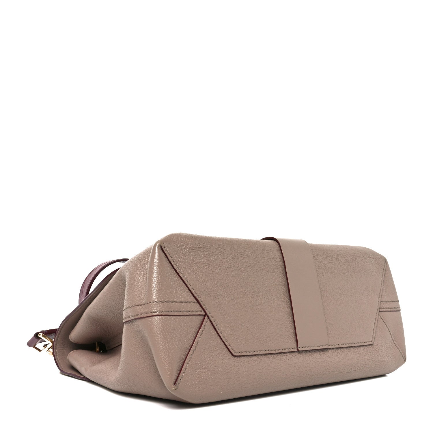 Calfskin Monogram Very One Handle Mastic Raisin